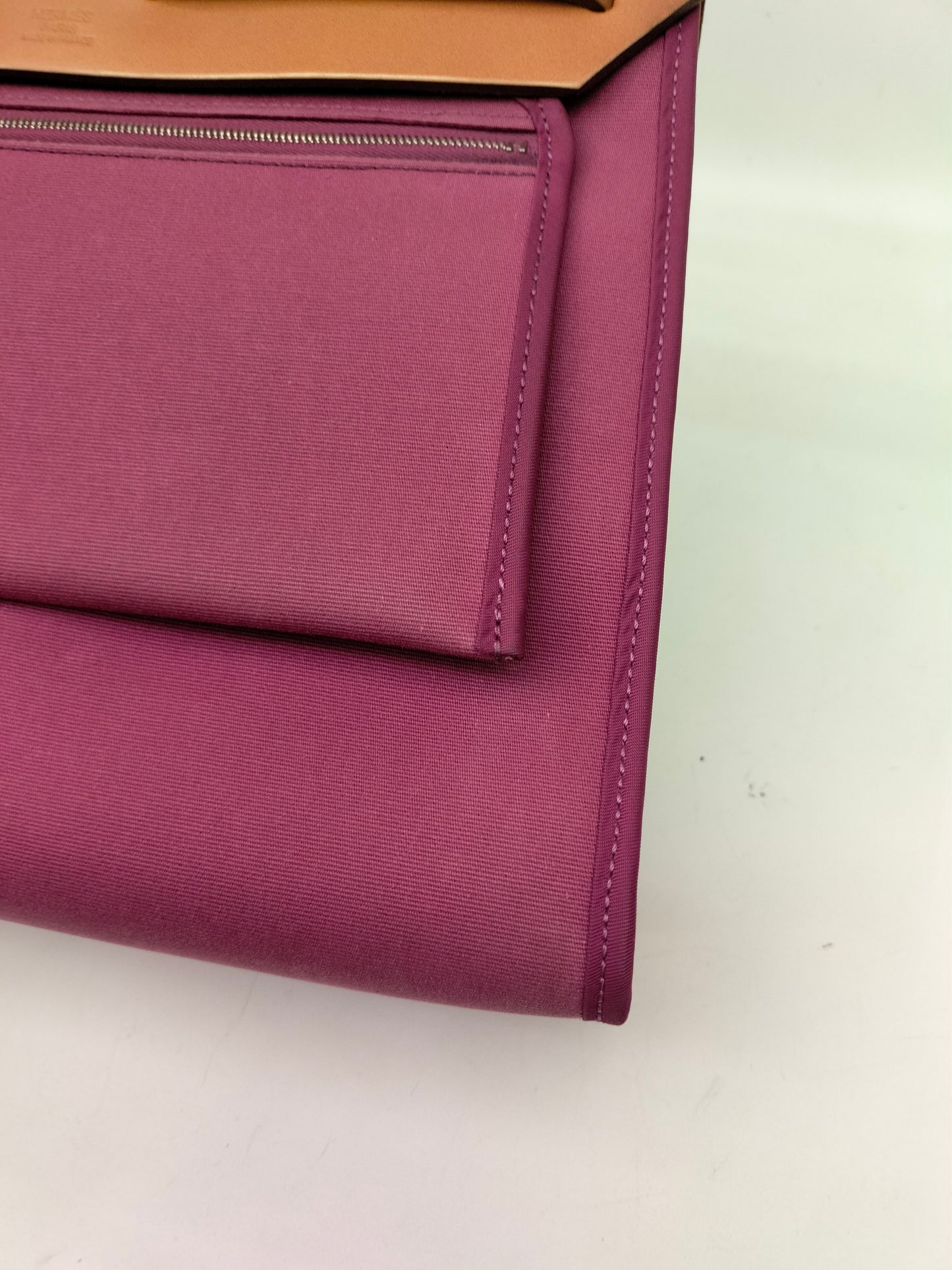 HB31 Zip Canvas Rose Purple Flap Brown PHW #R square