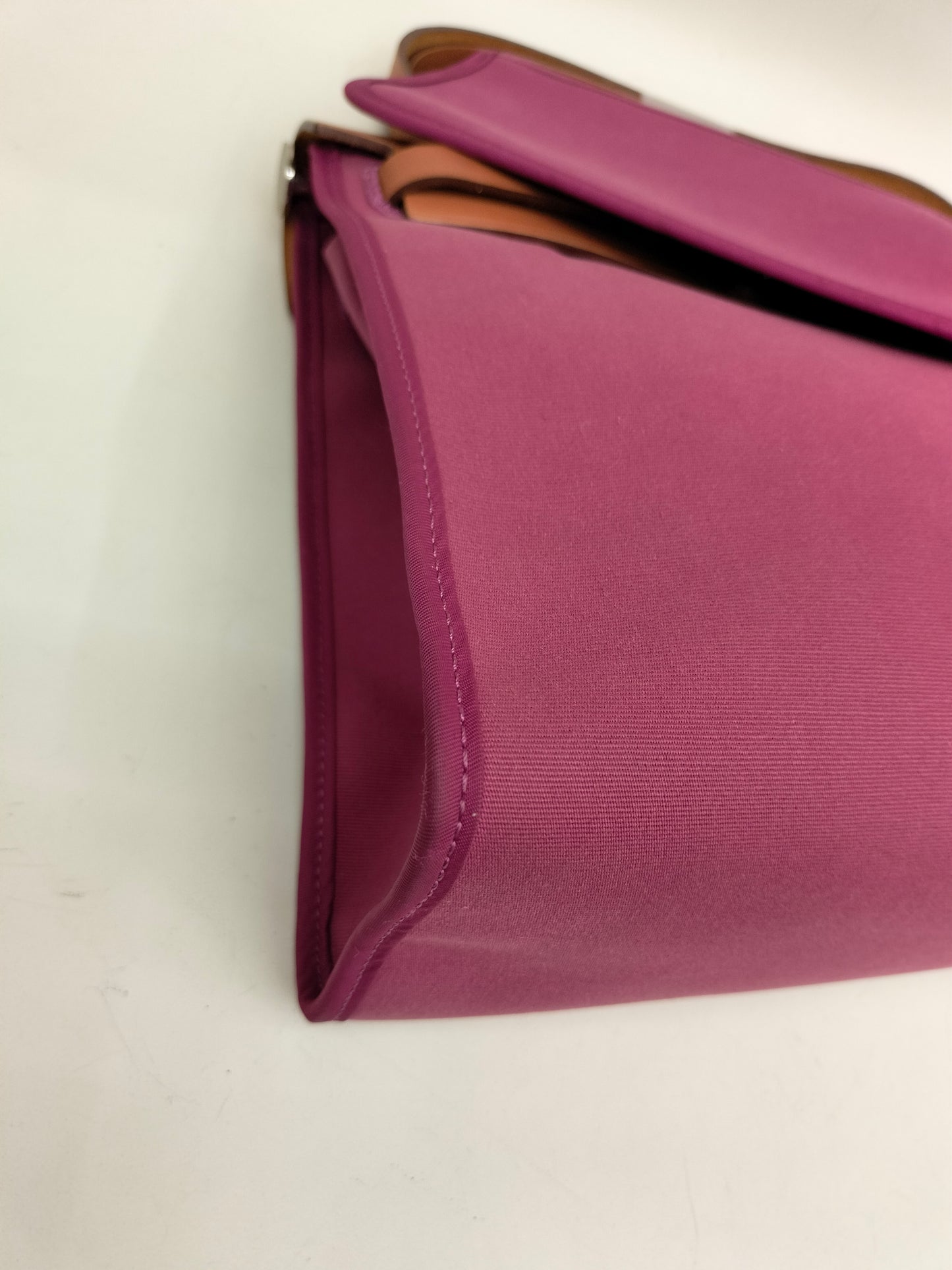 HB31 Zip Canvas Rose Purple Flap Brown PHW #R square