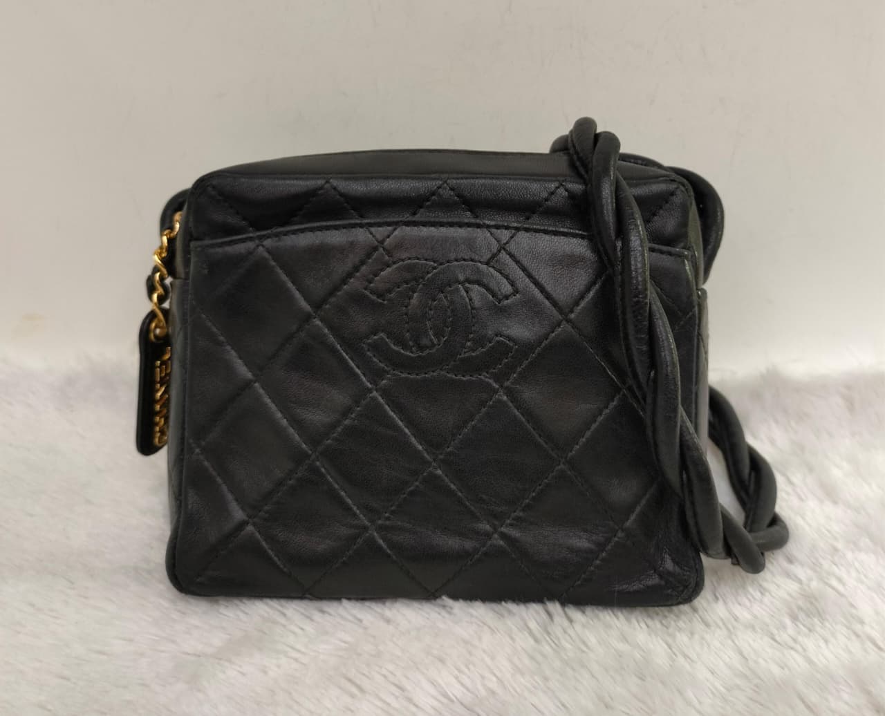 Chanel Camera Mini Twisted Lamb Black GHW #4