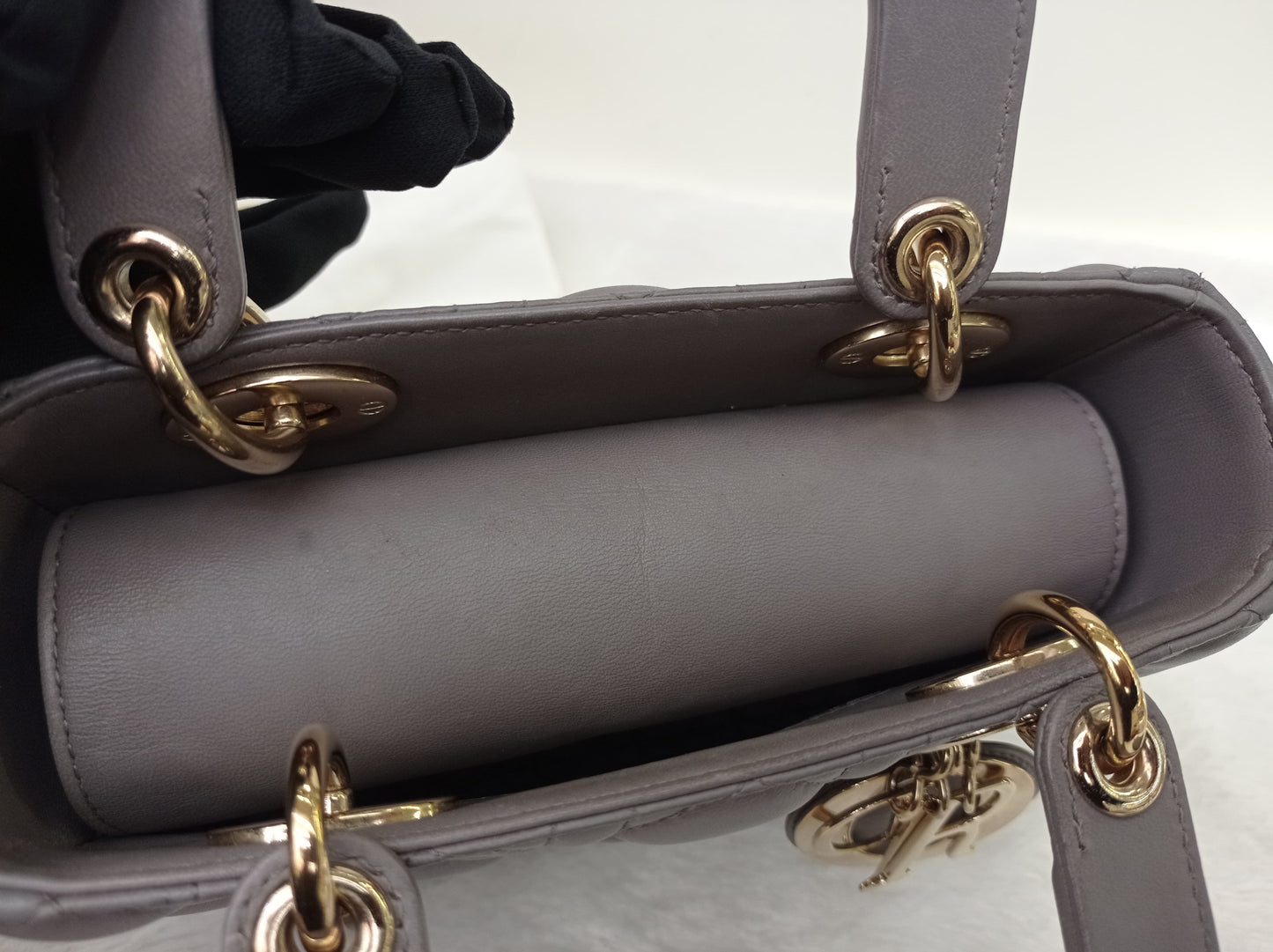 Lady Dior Small Lamb Grey GHW 2018