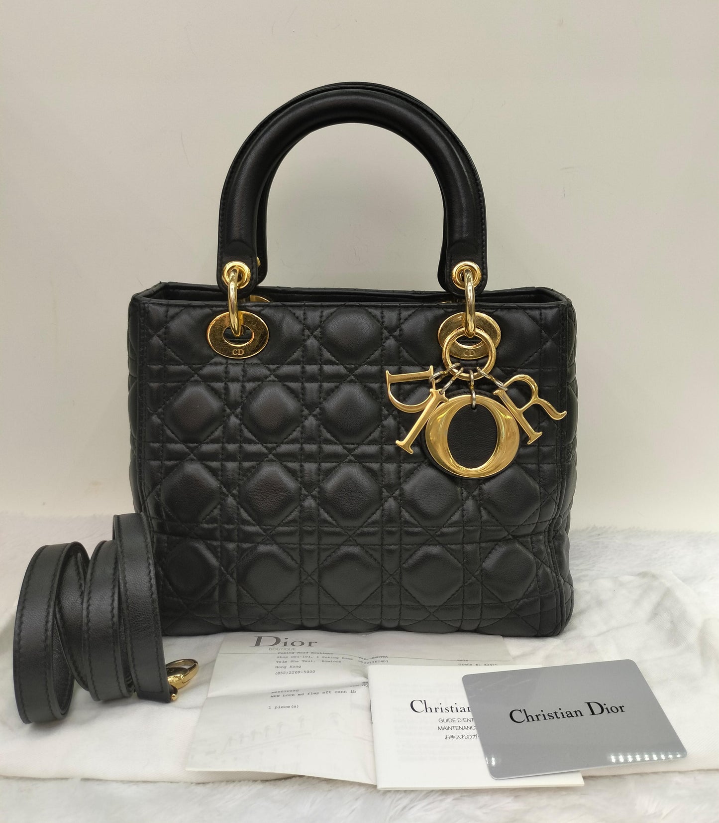 Lady Dior Medium Lamb Black GHW 2013
