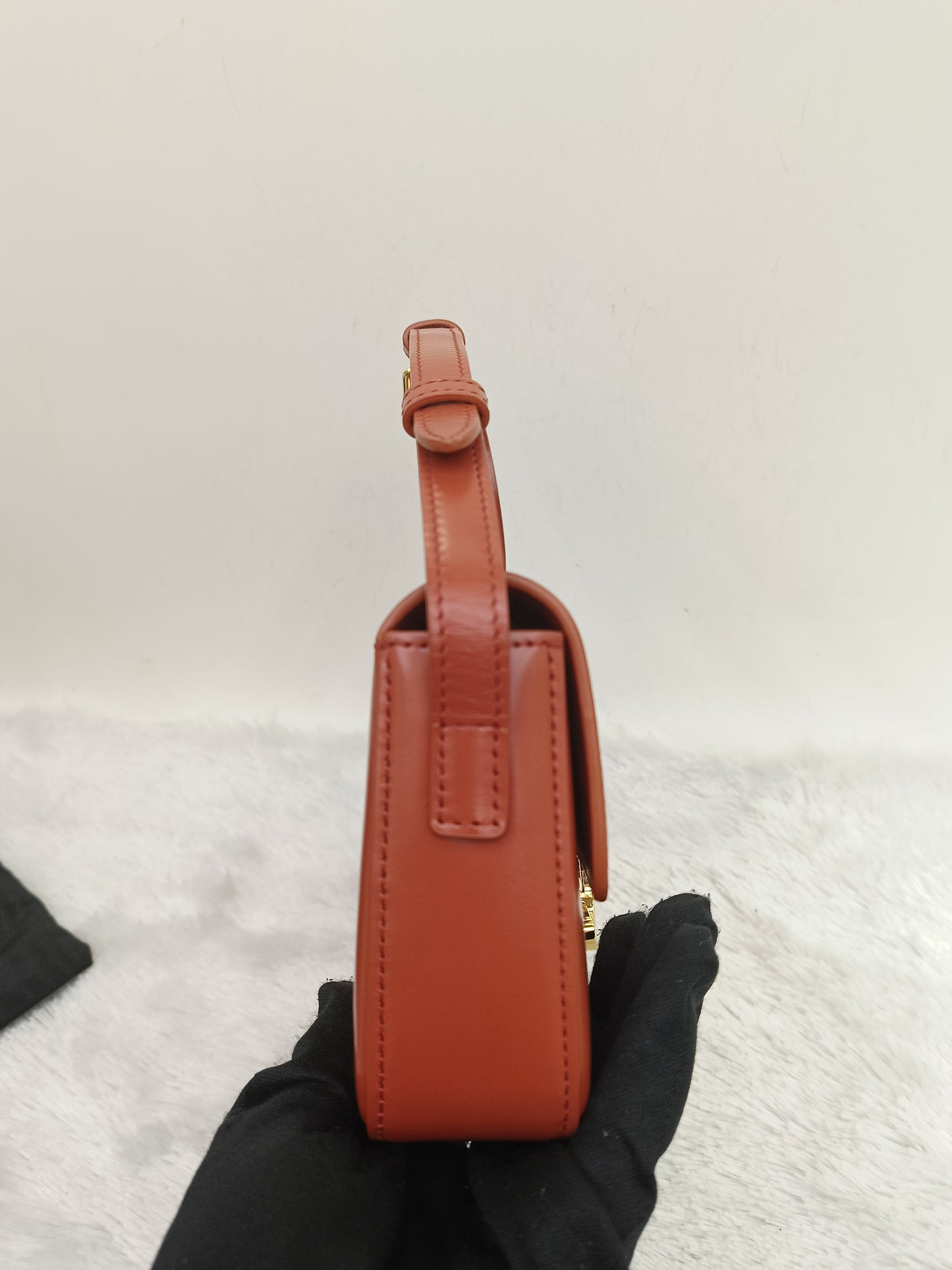 Celine Triomphe East West Calfskin Cornelian GHW 2022