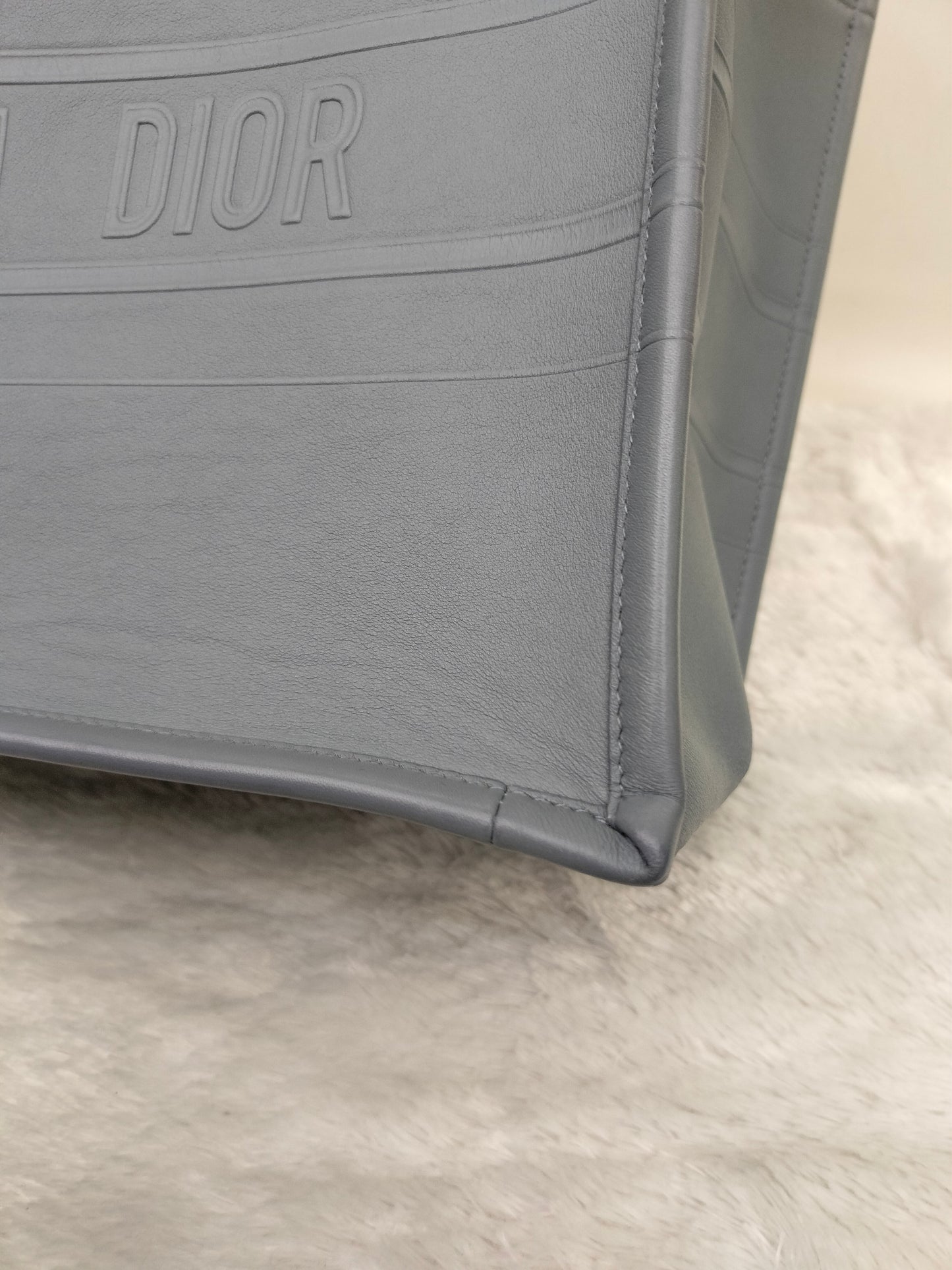 Dior Tote Book Medium Embossed Grey 2020
