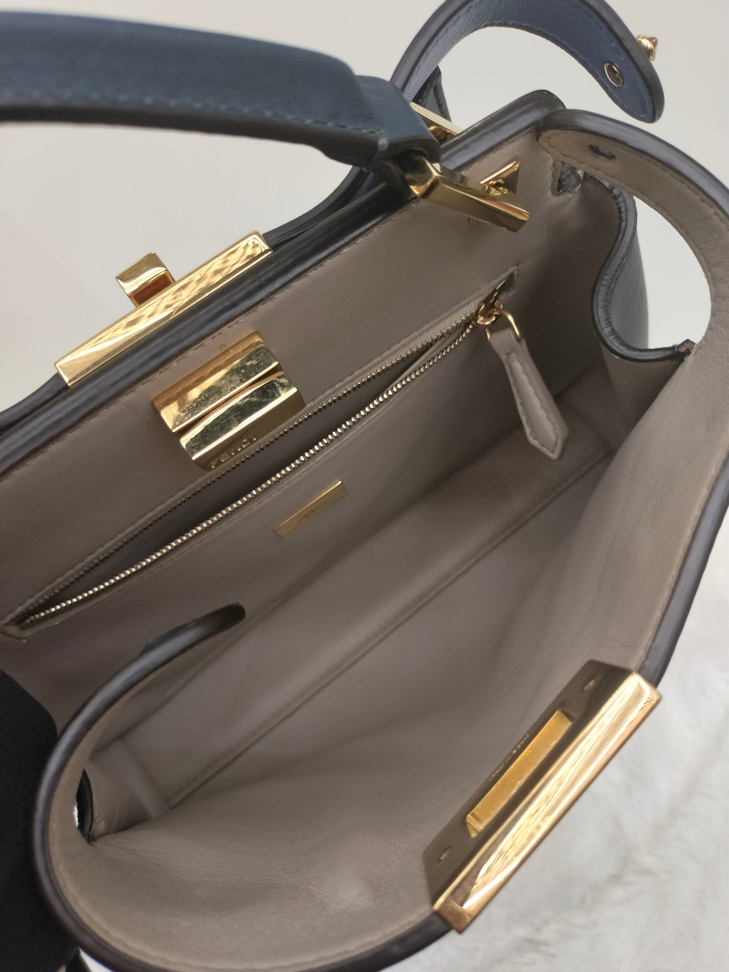 Fendi Peekaboo Essential Navy GHW