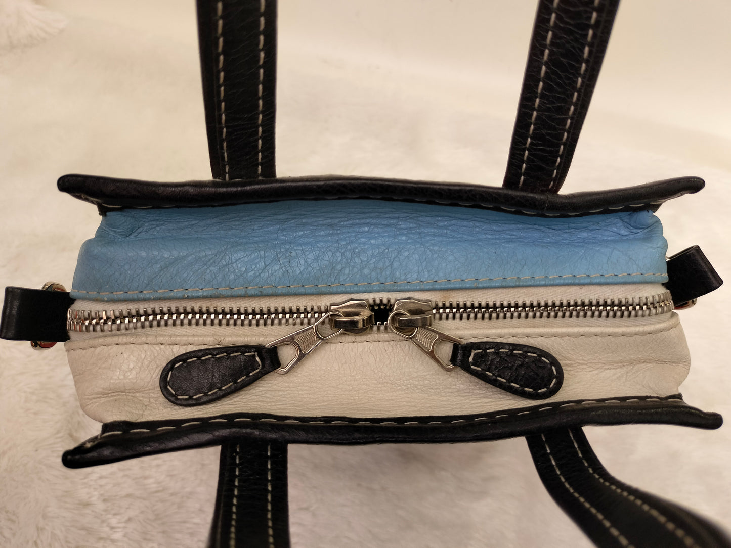 Balenciaga Bazaar XXS Stripe Tote Bicolor SHW