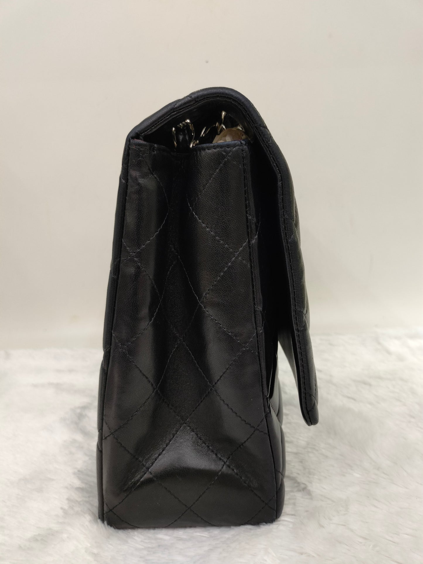 Chanel Maxi Lamb Black SHW SF #13