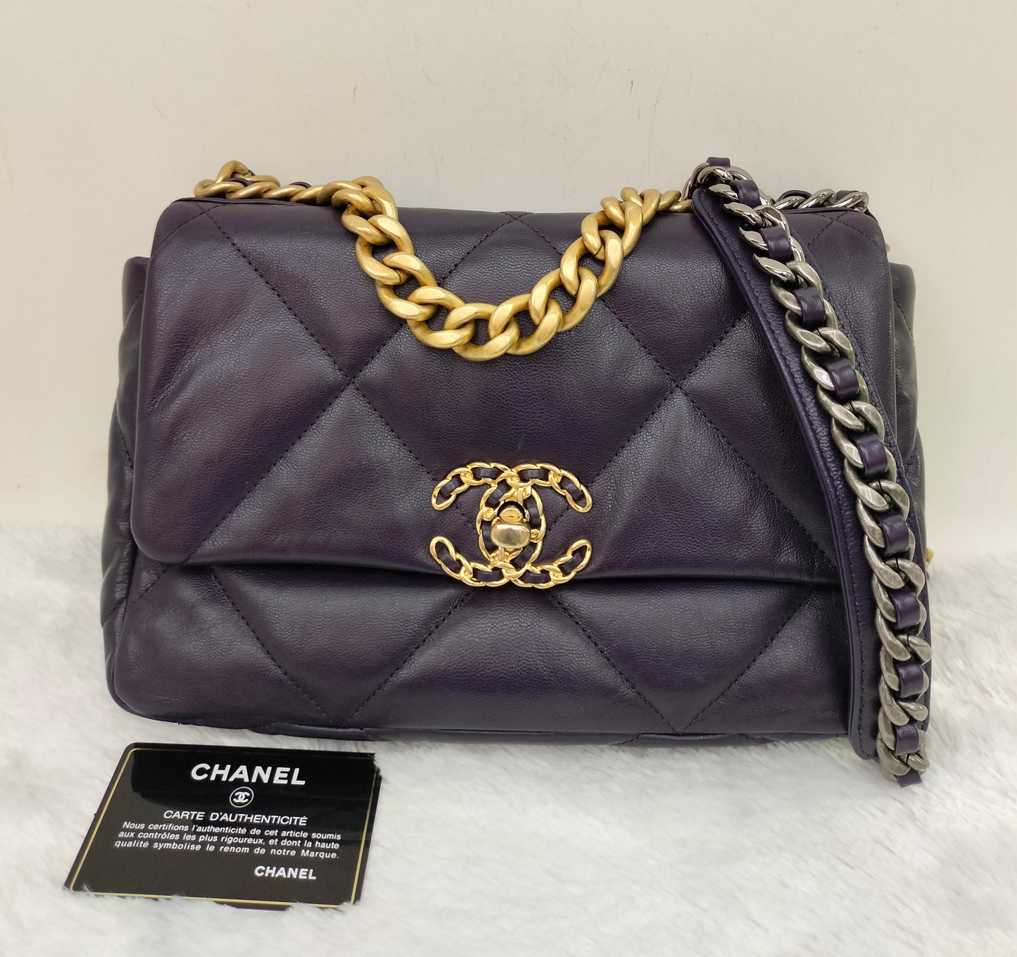 Chanel C19 Small Dark Purple GHW #30