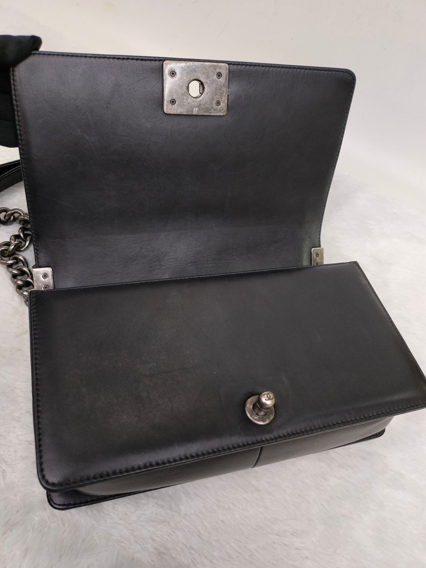 Chanel Boy 25 Lamb Black RHW #24