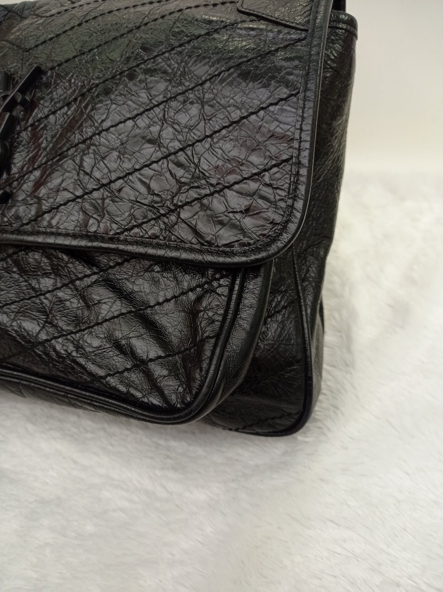 YsL Niki Large Calfskin Black RHW 2018