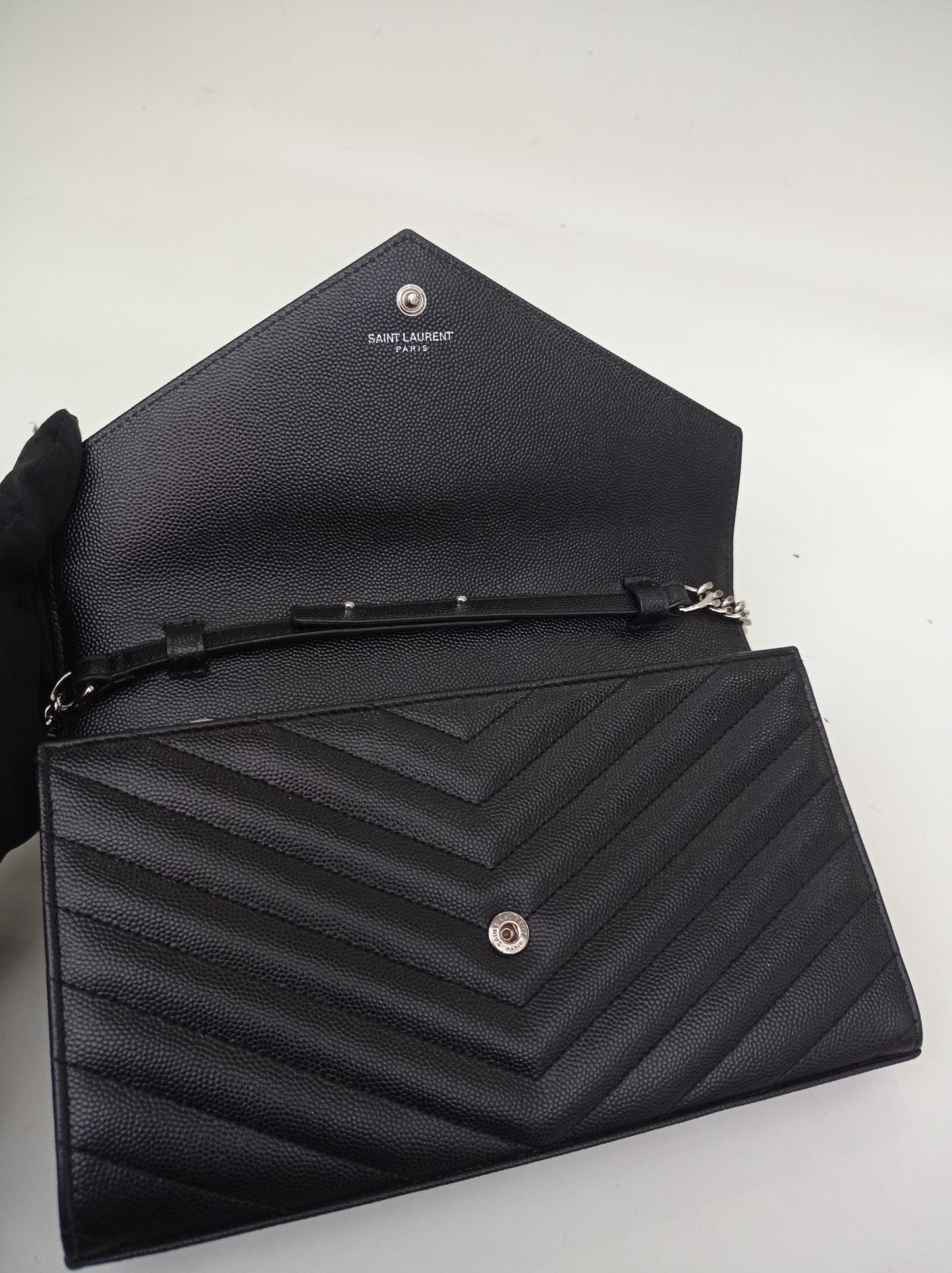 YsL WOC Chevron Grained Black SHW 2016