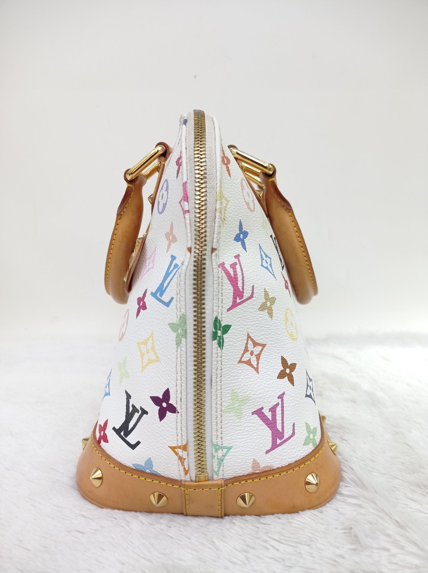 LV Alma PM Multicolour White