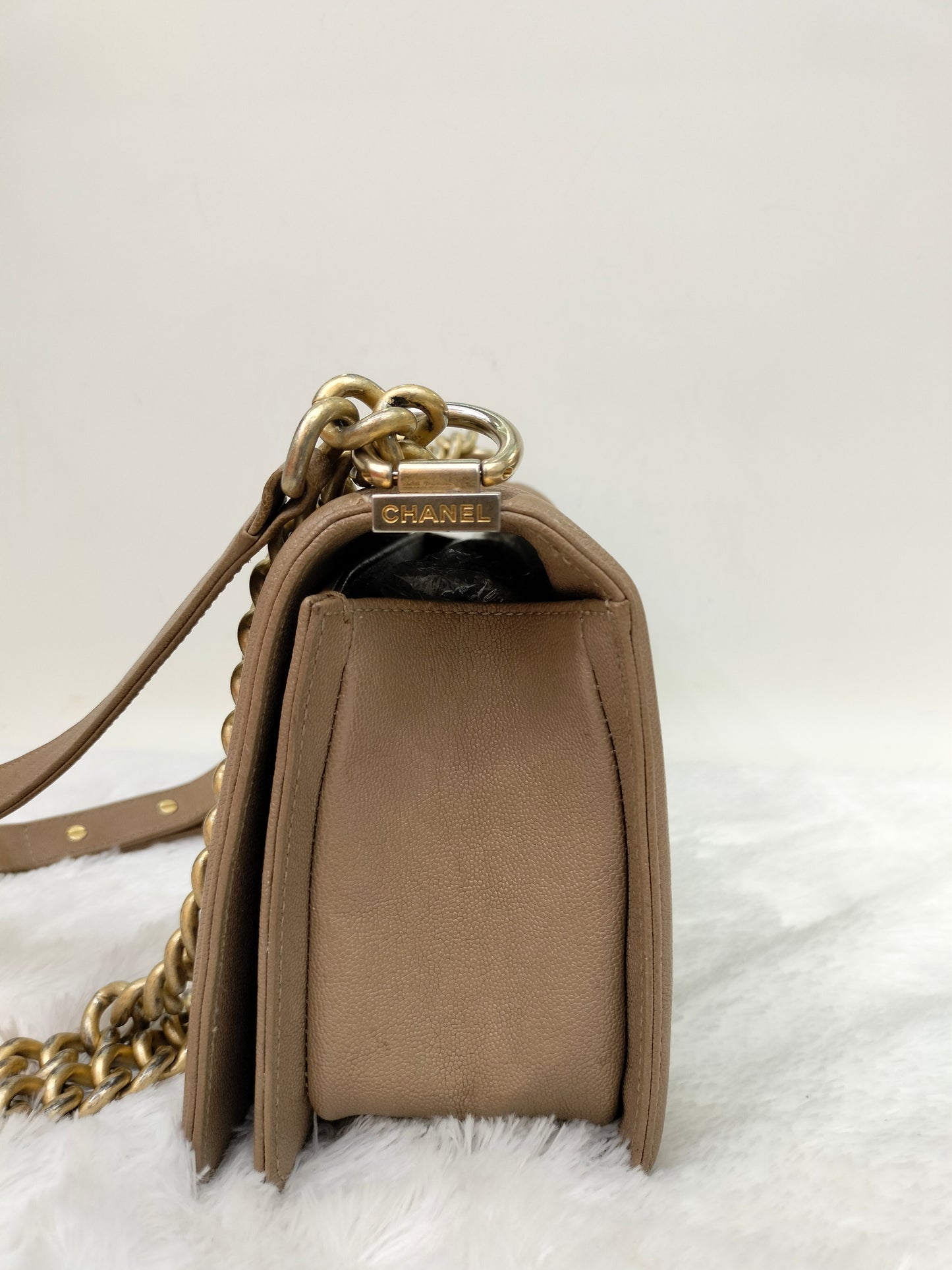 Chanel Boy 25 Caviar Caramel GHW #27