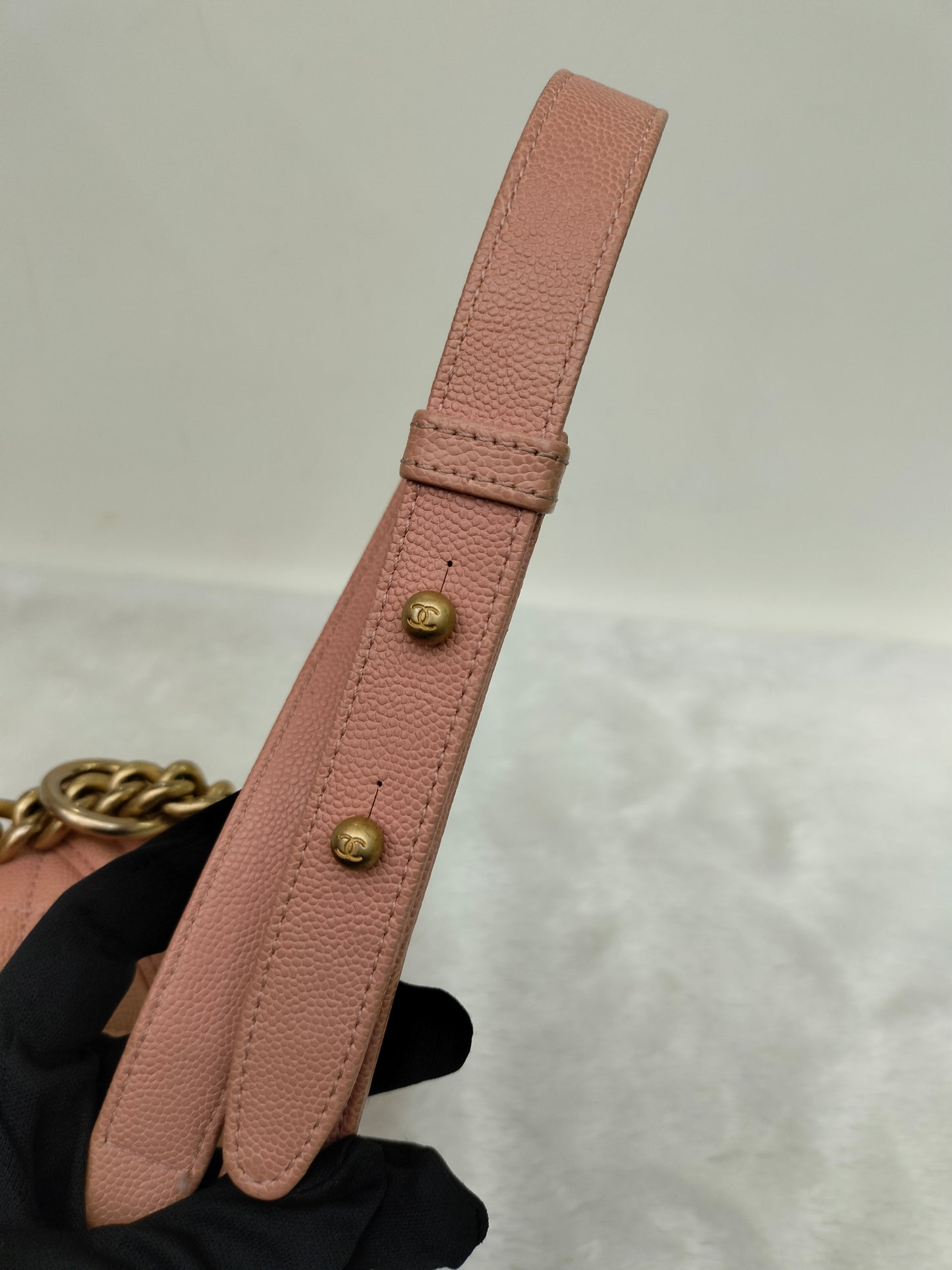 Chanel Boy 25 Caviar Salmon GHW #25
