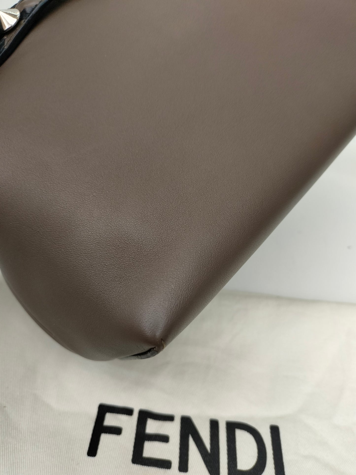 Fendi BTW Medium Maya Brown Handle FF SHW