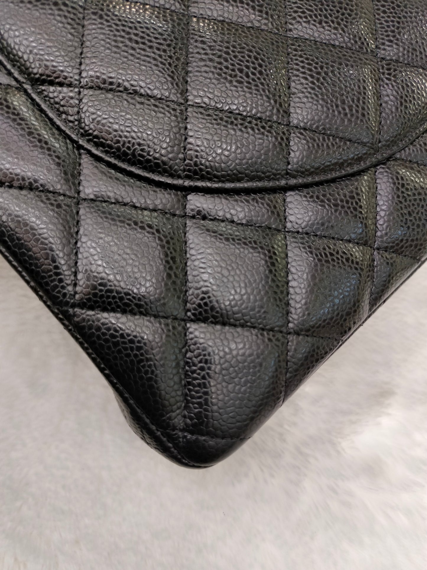 Chanel Maxi Caviar Black SHW DF #23