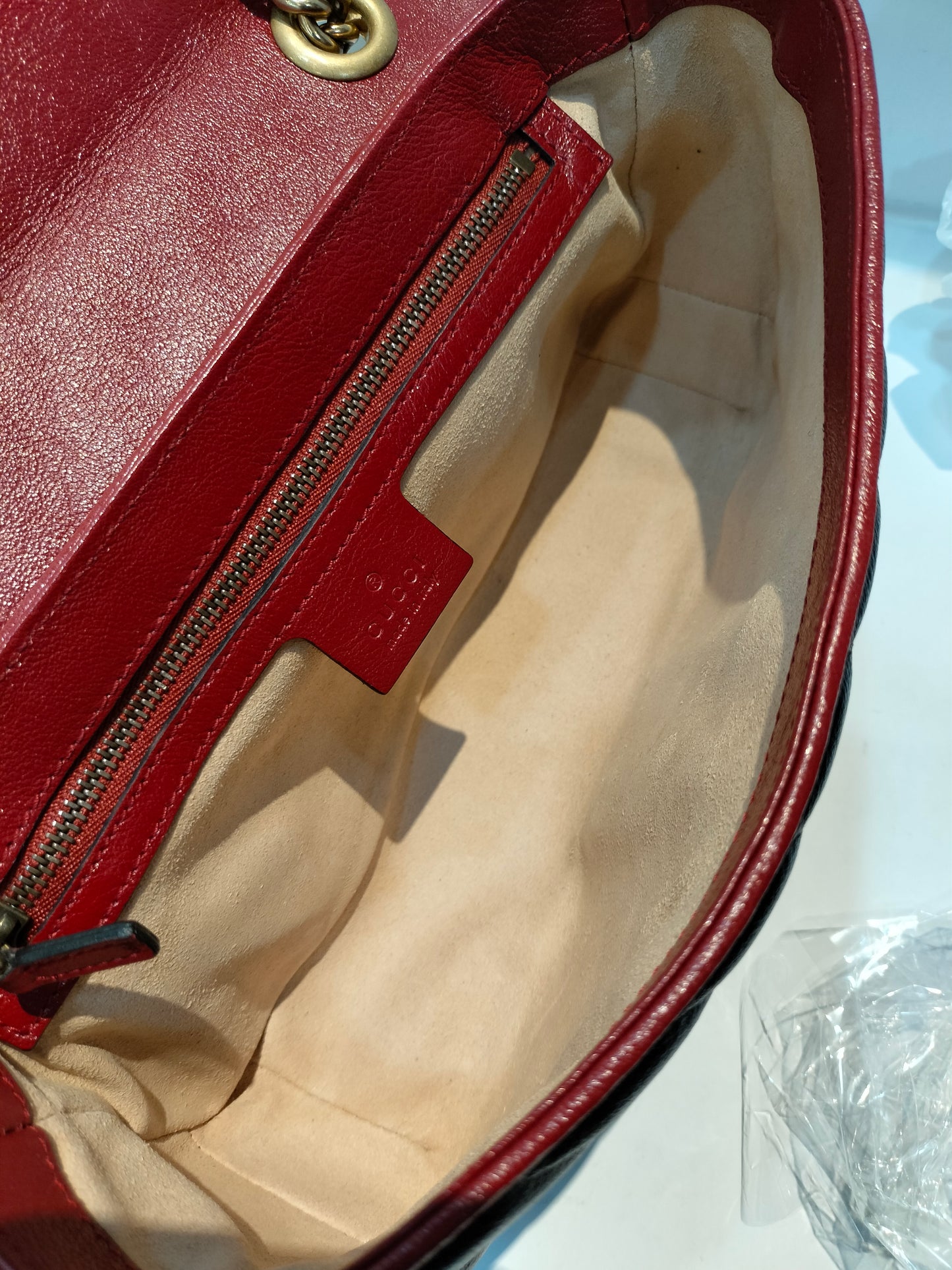 Gucci Marmont Small Black Red GHW
