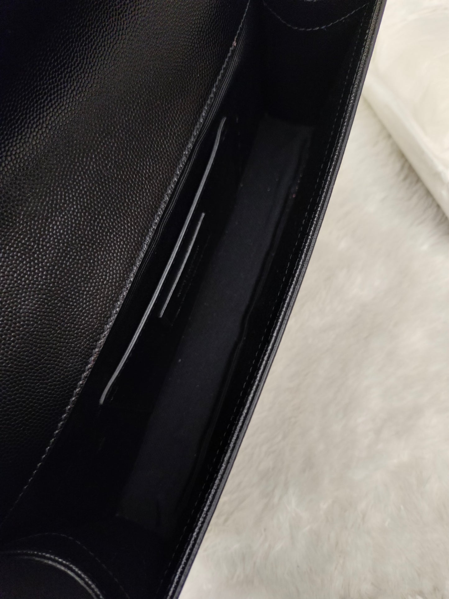 YsL Kate Cassandre Clutch Studded Grained Black SHW 2014