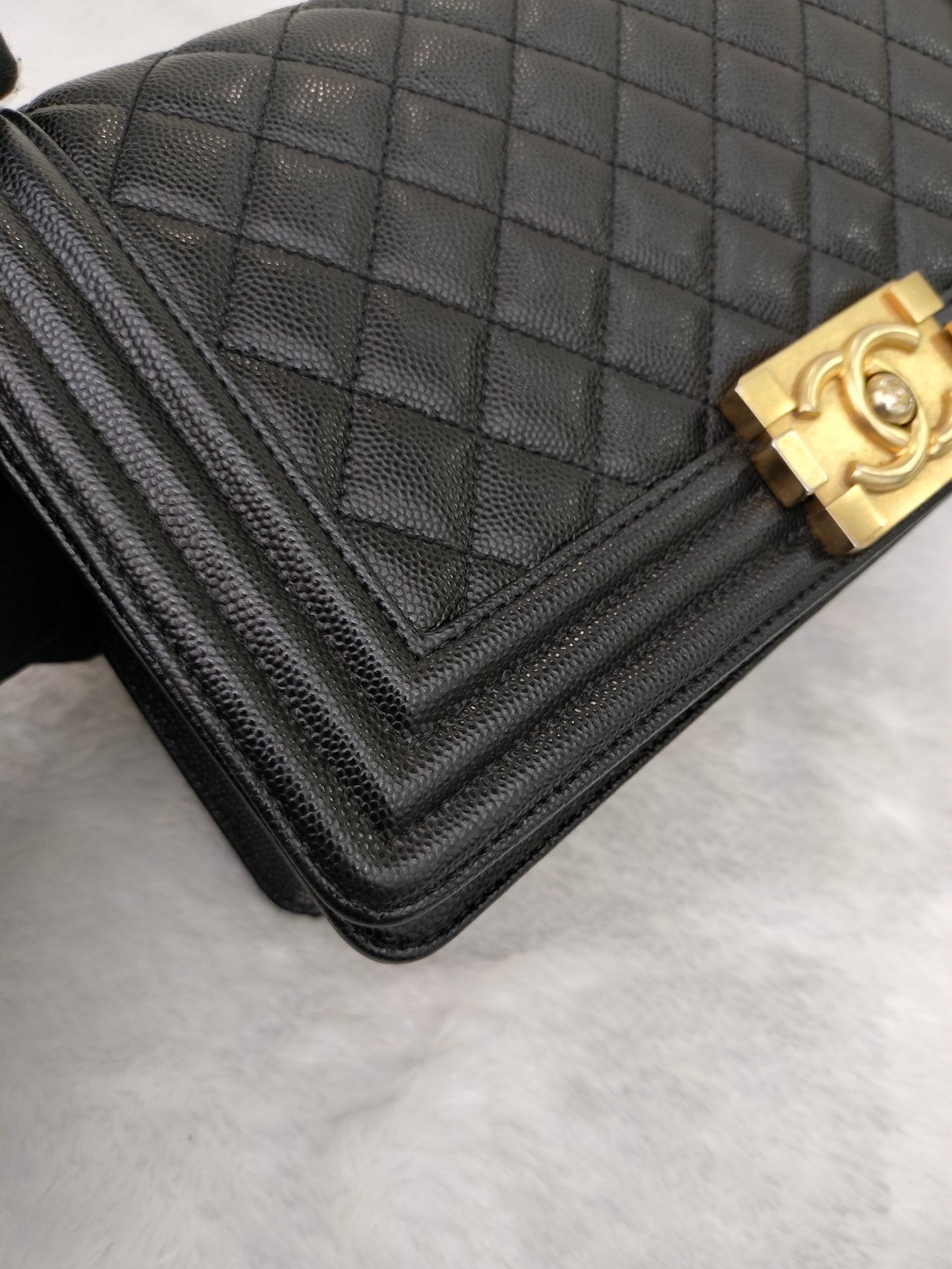 Chanel Boy 25 Caviar Black GHW #29