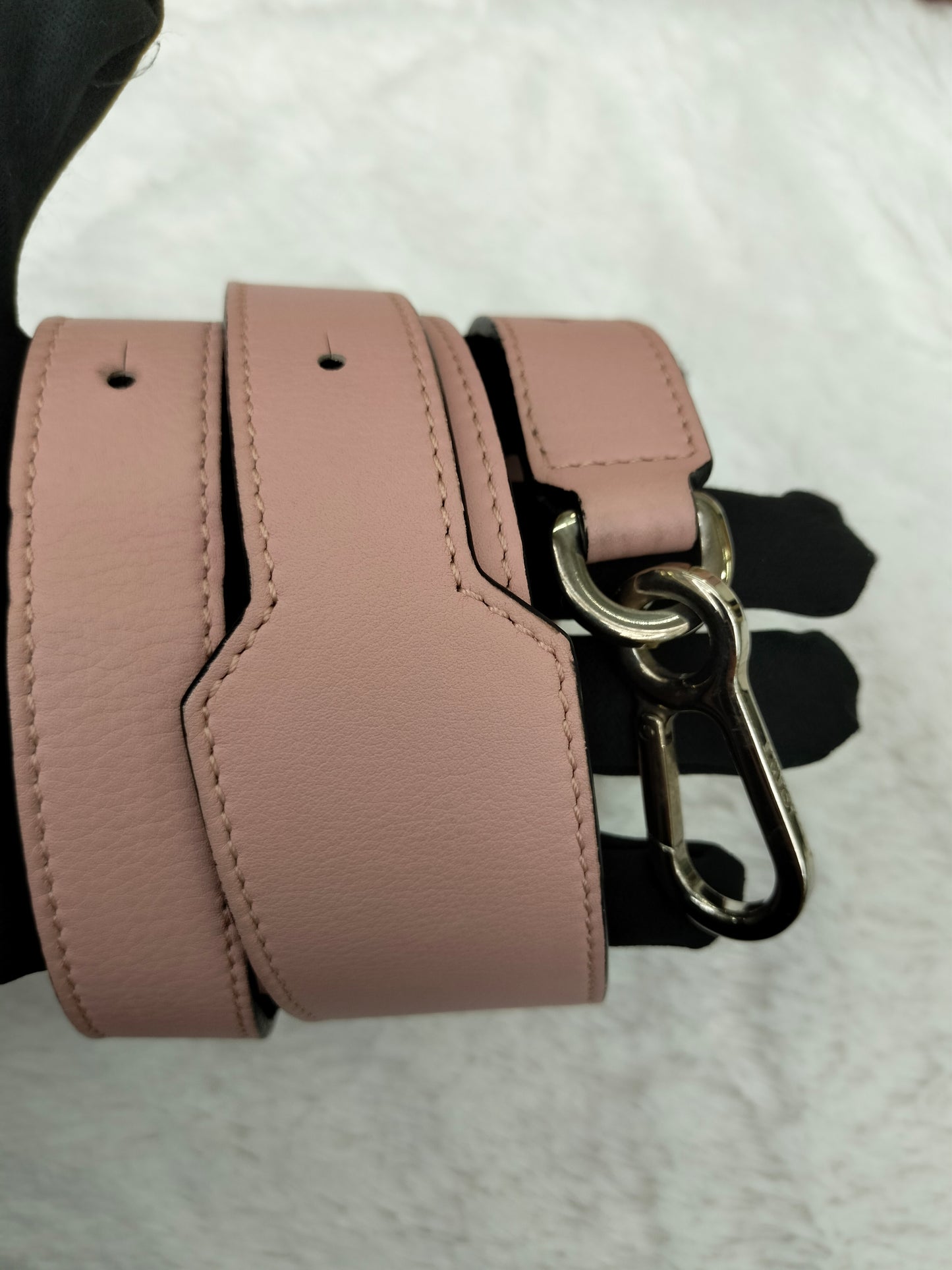 Loewe Puzzle Gingham Medium Pink White SHW 2017