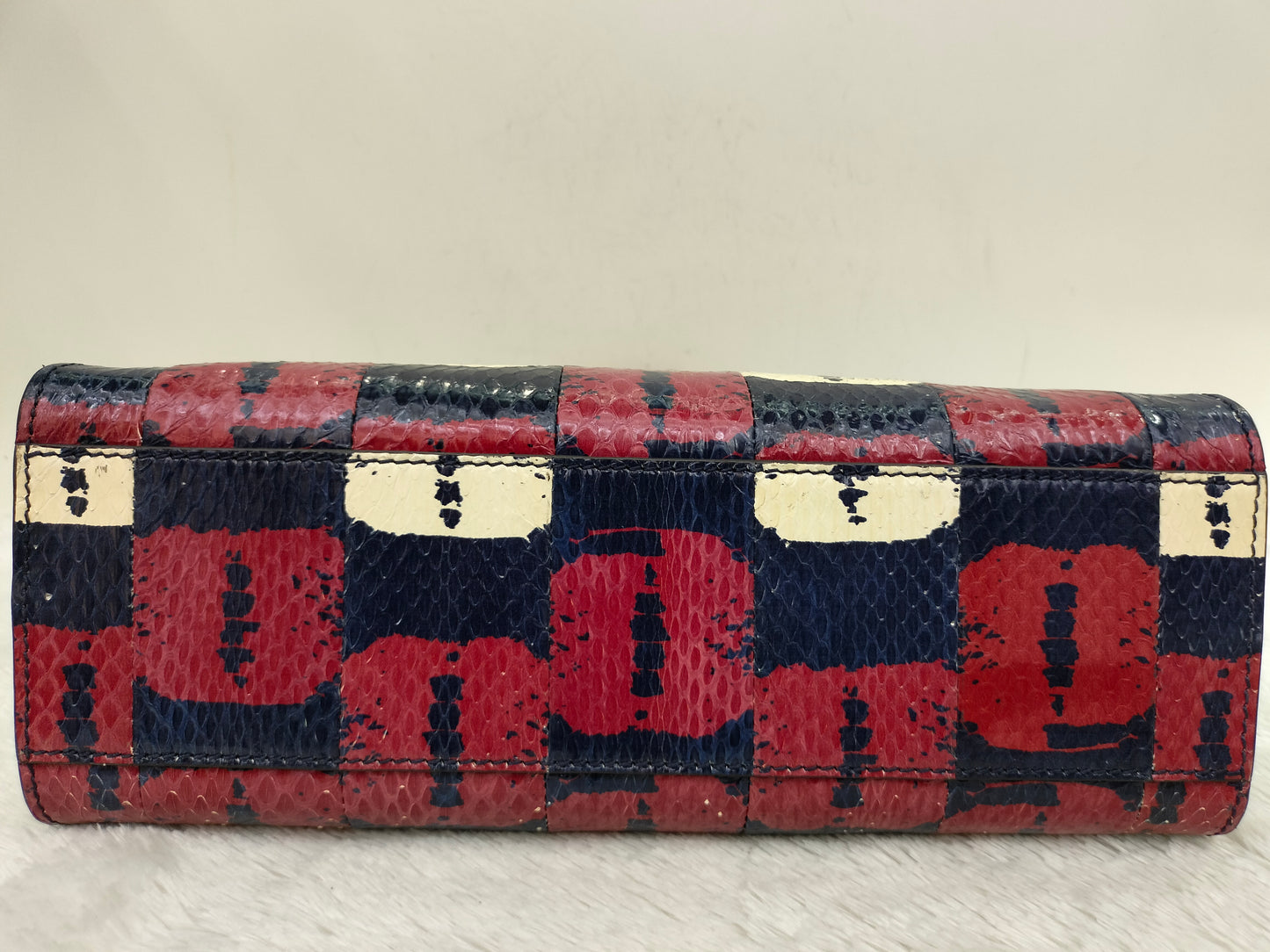 Gucci Nymphaea Top Handle Multicolour Snake Skin Handle Bamboo GHW
