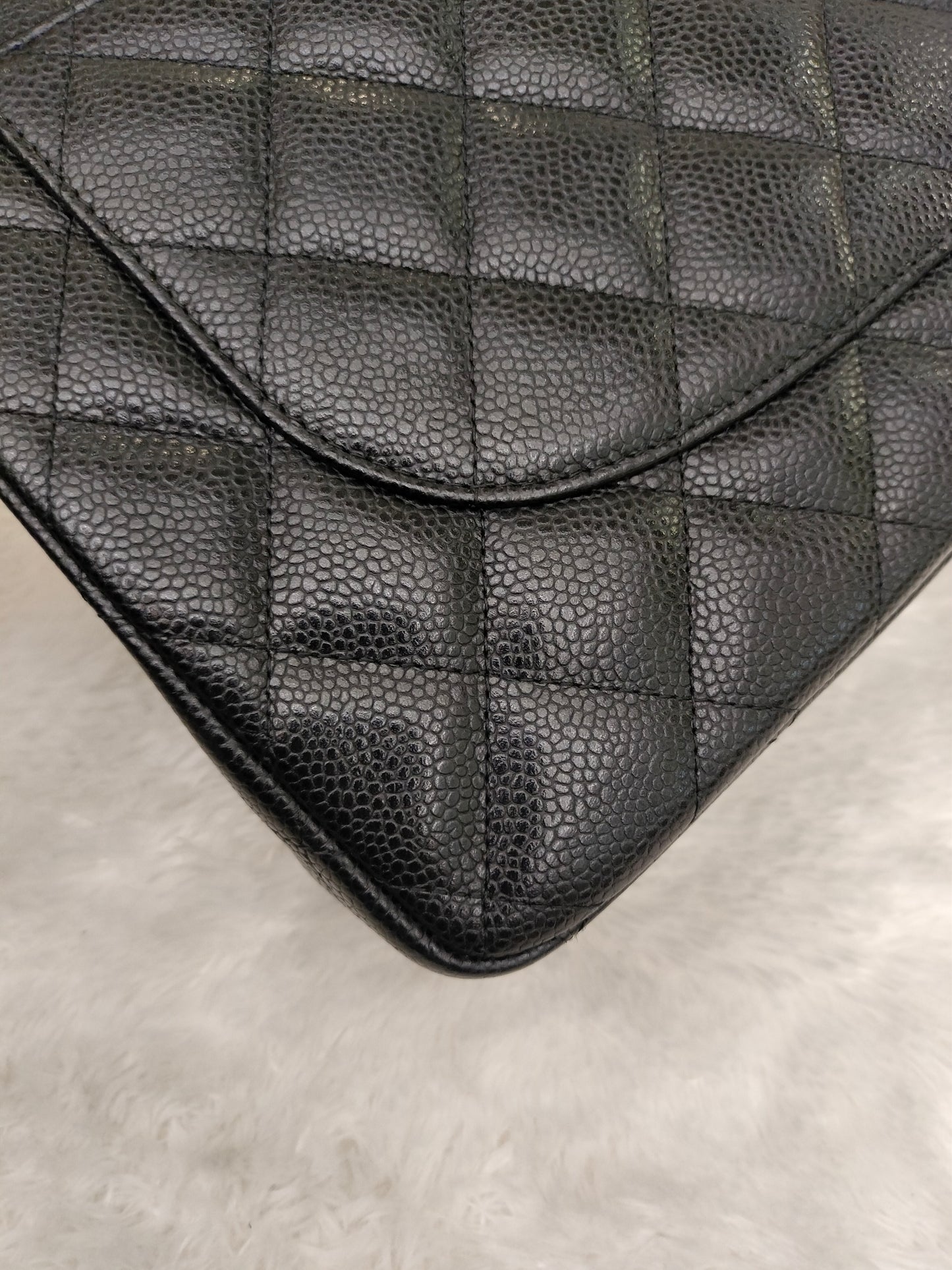 Chanel Jumbo Caviar Black SHW DF #18