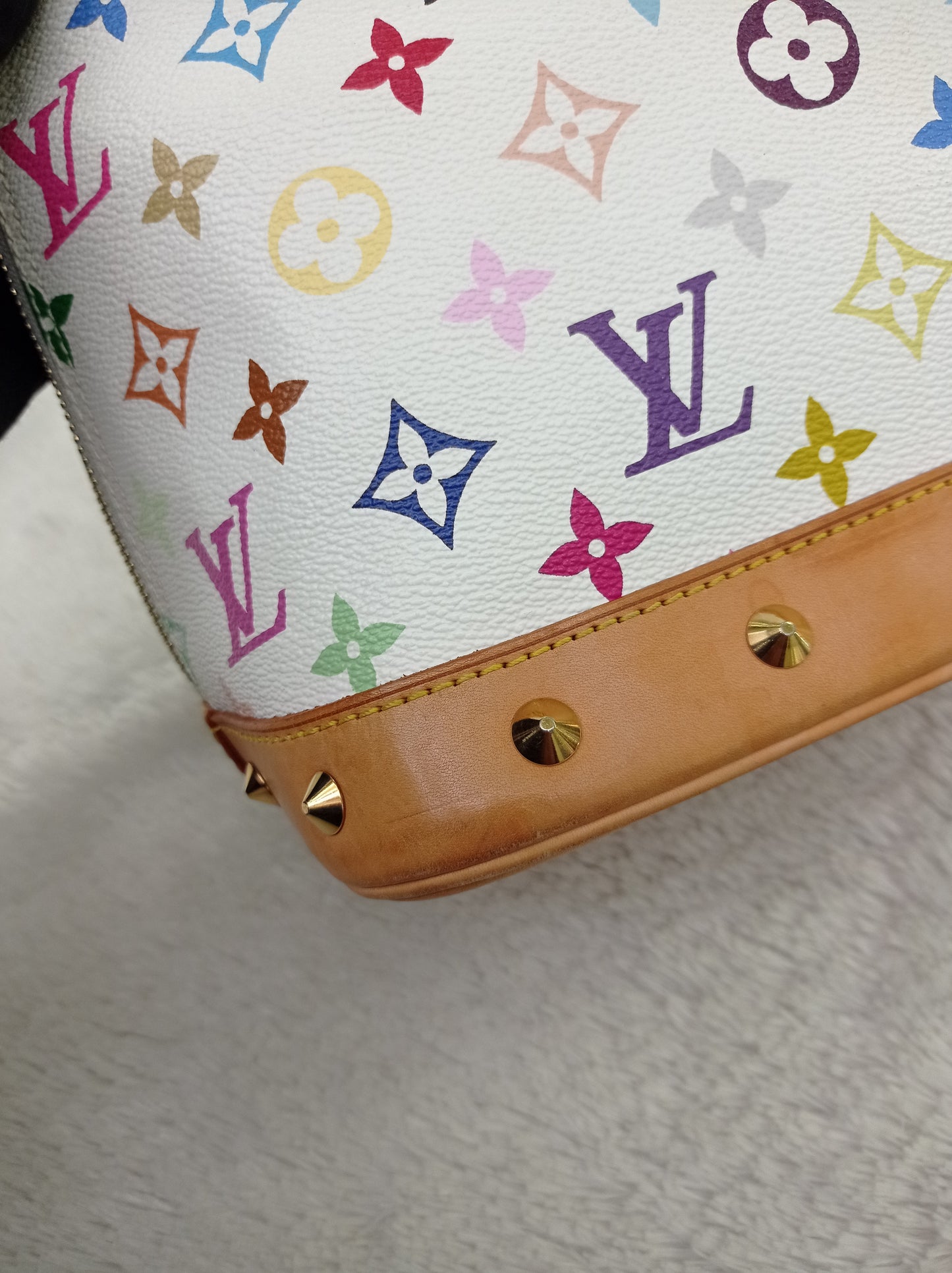 LV Alma PM Multicolour White
