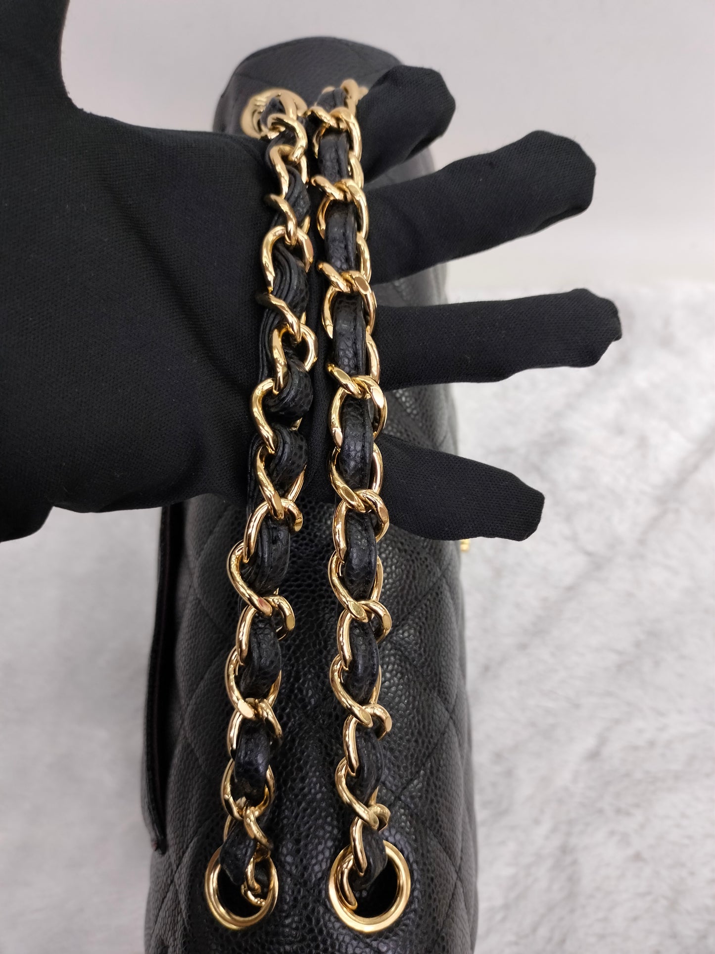 Chanel Jumbo Caviar Black GHW DF #21