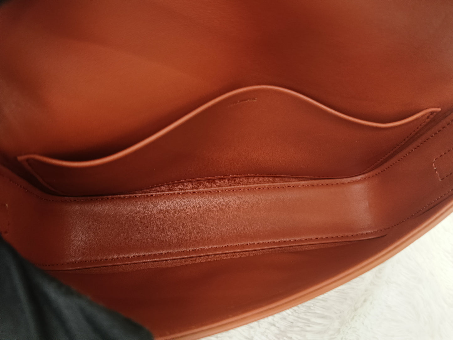Celine Triomphe East West Calfskin Cornelian GHW 2022