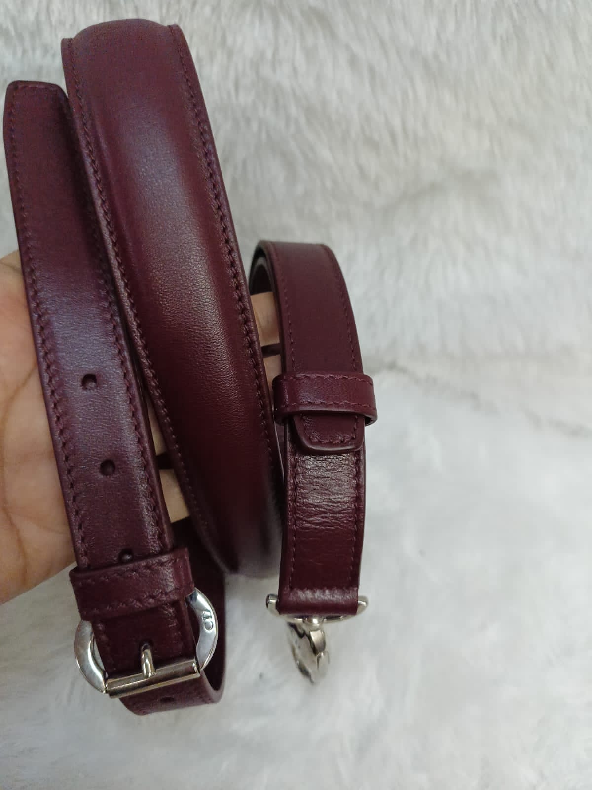 Dior Granville Cannage Lambskin Maroon SHW 2011
