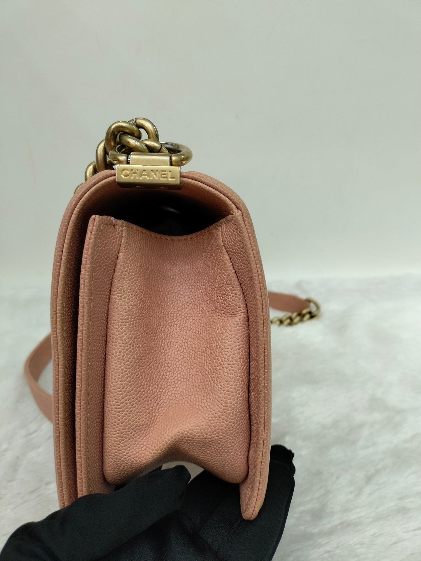 Chanel Boy 25 Caviar Salmon GHW #25