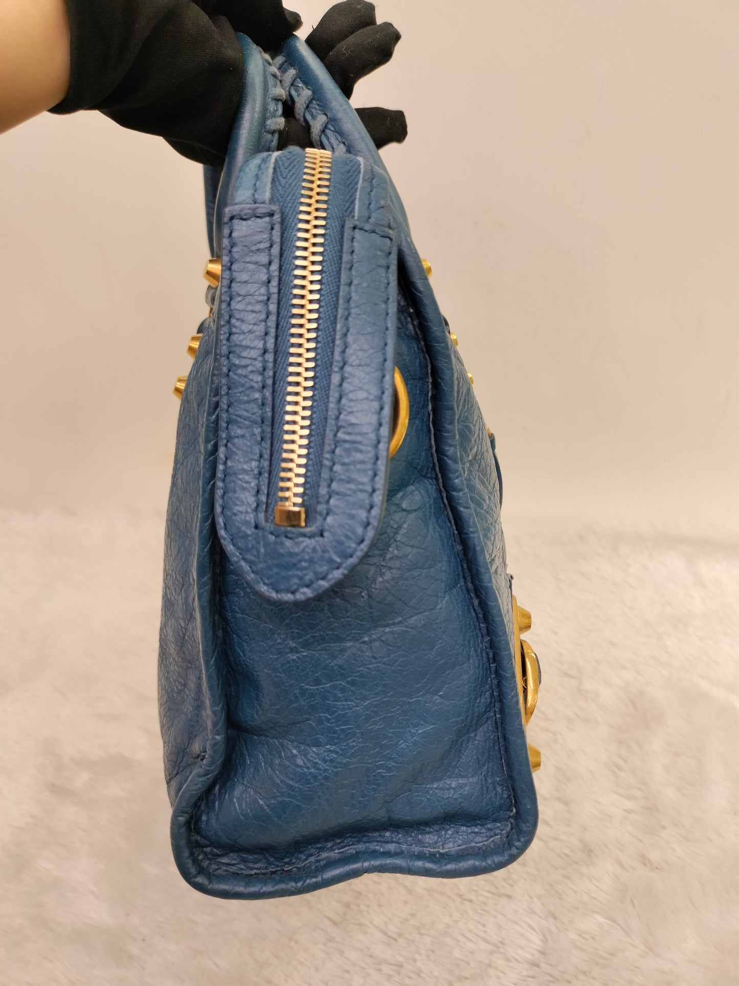 Balenciaga Small City Edge Blue GHW 2017