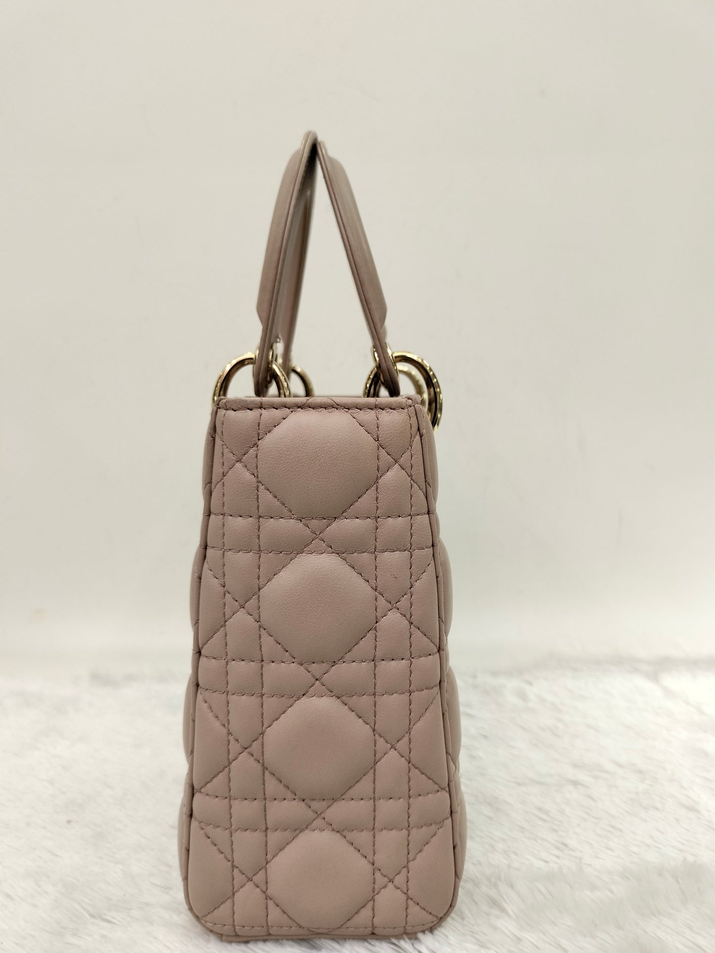 Lady Dior Small Lamb Taupe GHW 2017