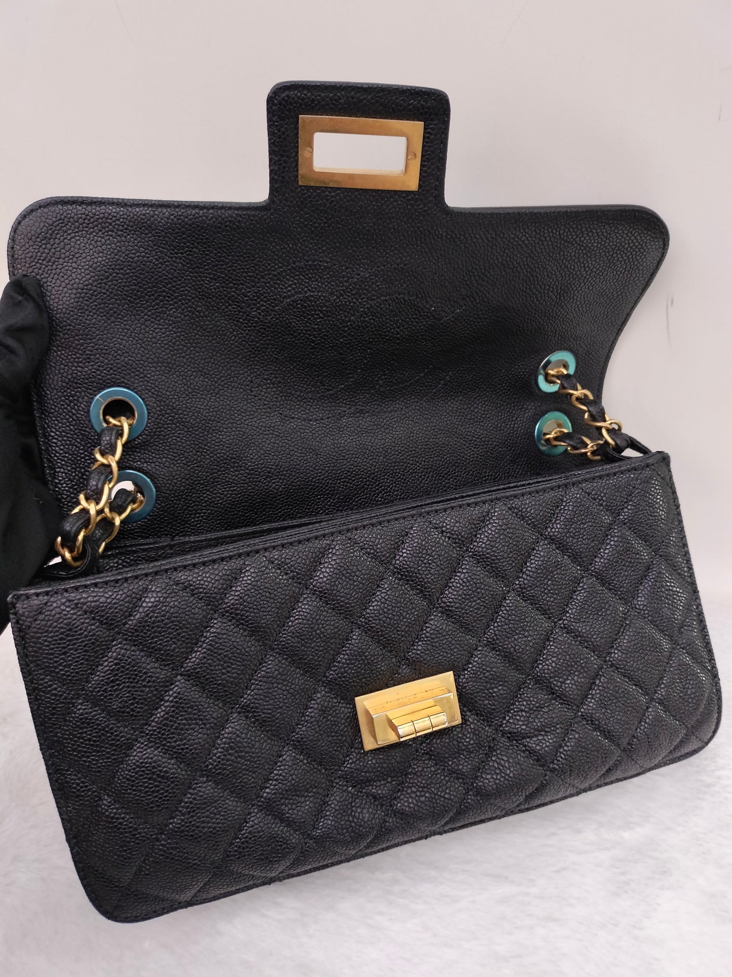 Chanel Mademoiselle Medium Lock Flap Caviar Black GHW #16