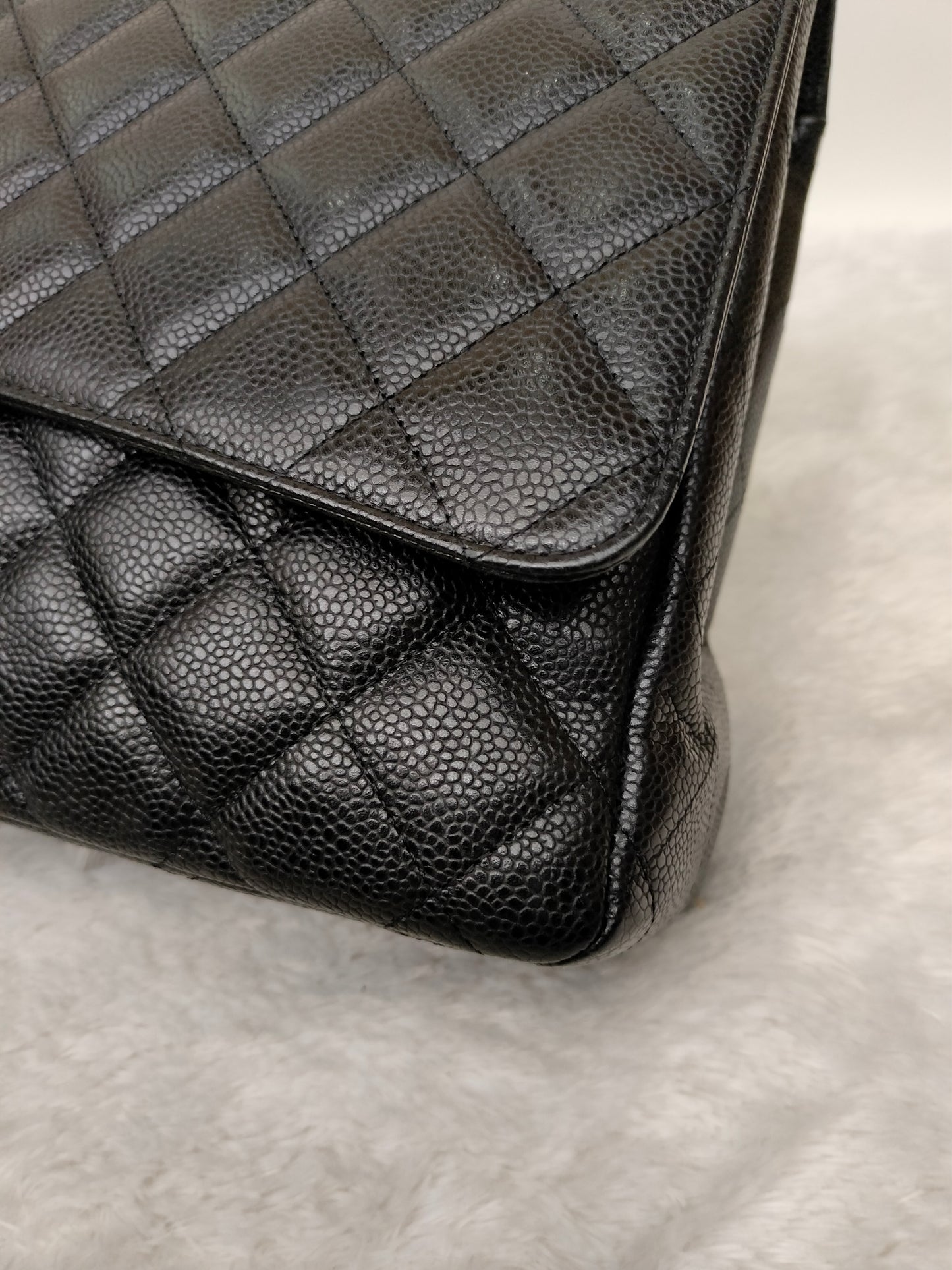 Chanel Maxi Caviar Black SHW SF #13