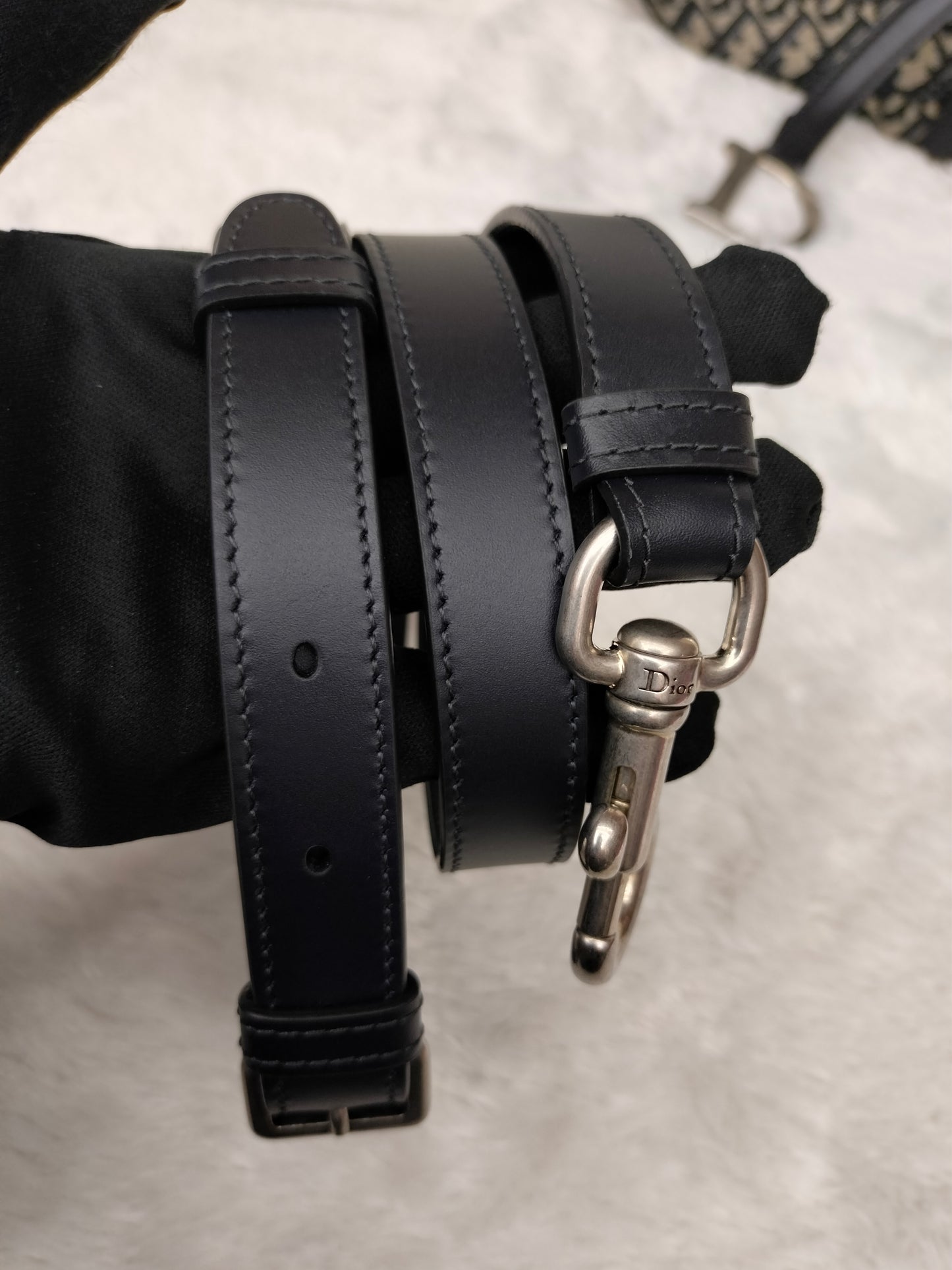 Dior Saddle Medium Jacquard Oblique Black SHW 2024