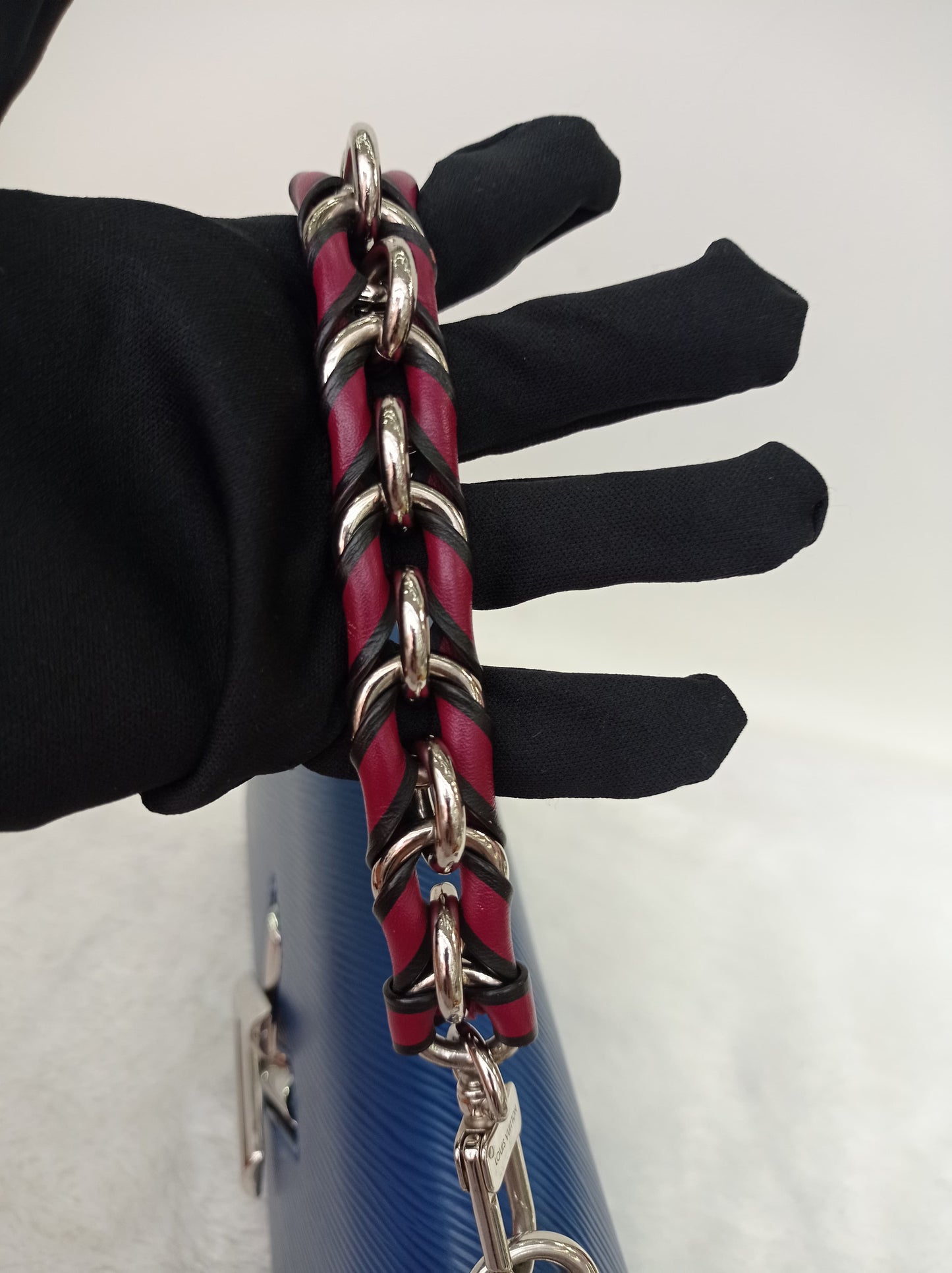 LV Twist MM Epi Braided Bleu Roi Safran Black 2019