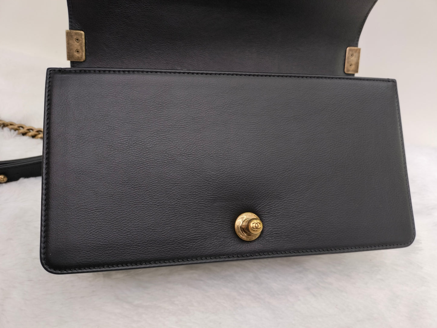 Chanel Boy 25 Fur Black RGHW #21
