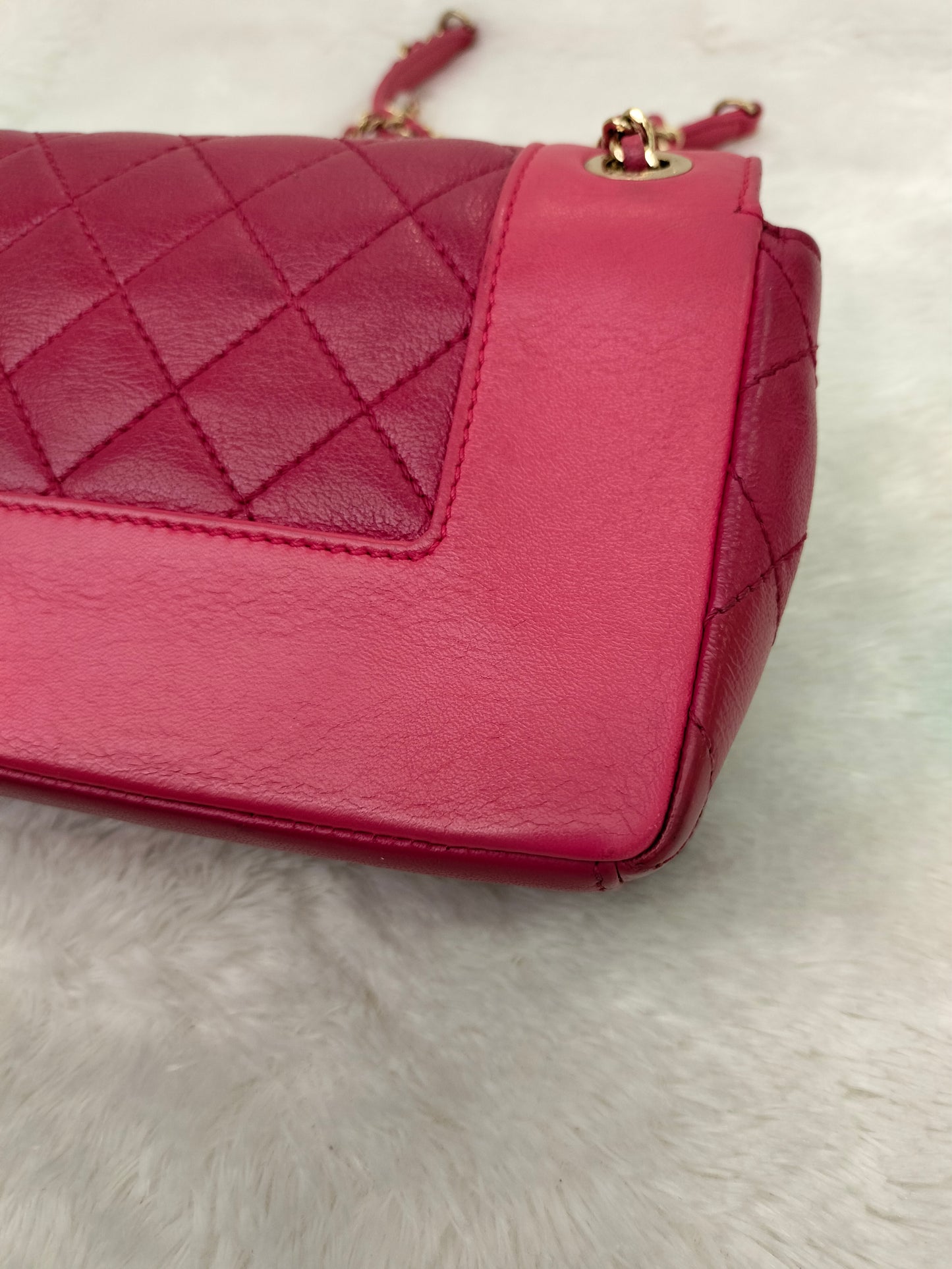 Chanel Mademoiselle Flap Calfskin Dark Pink/Pink GHW #23