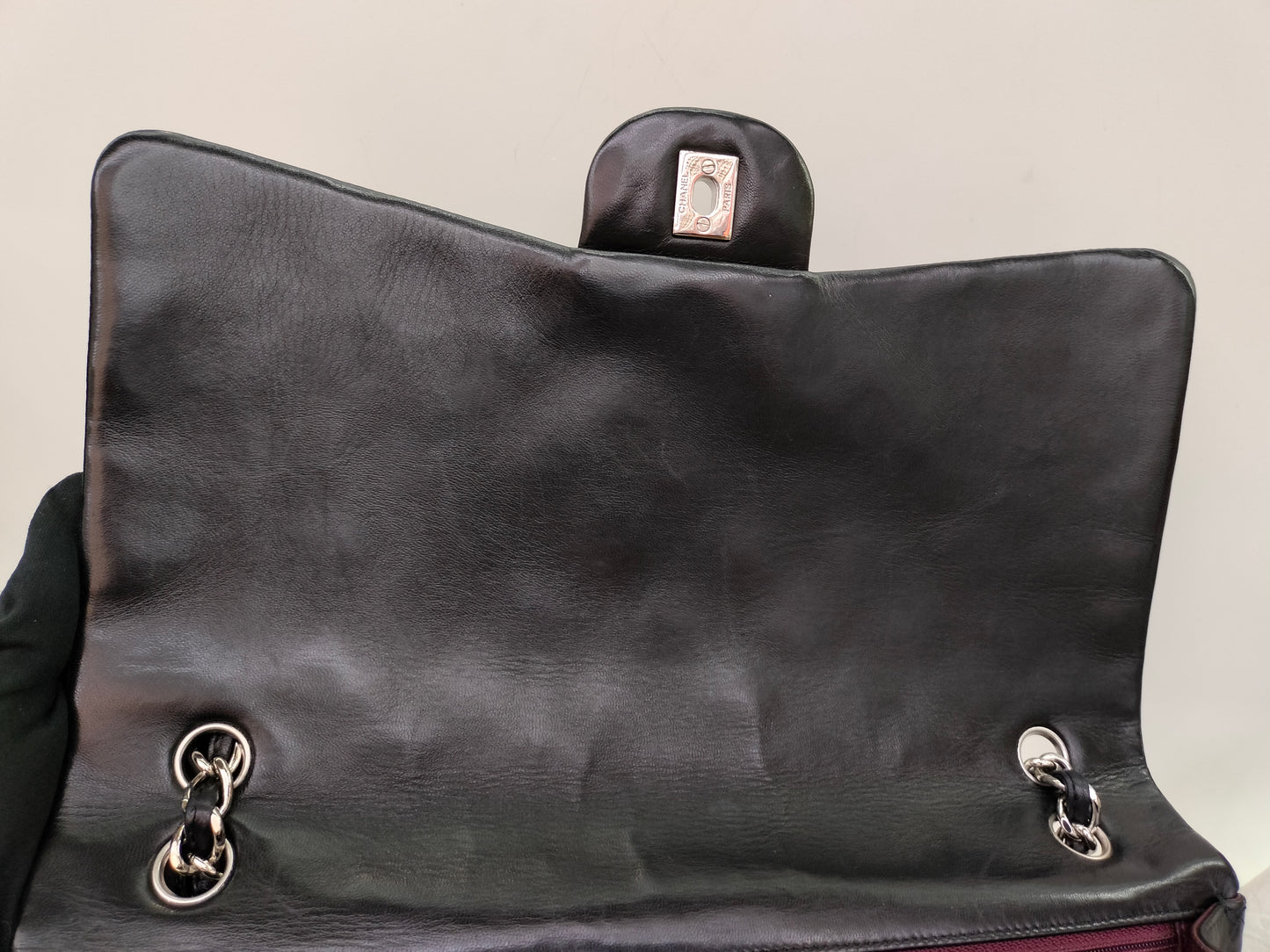 Chanel Maxi Lamb Black SHW SF #13