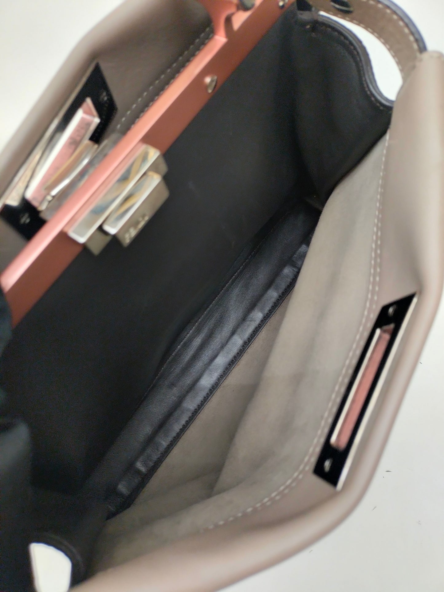Fendi Peekaboo Medium Etoupe Handle Python SHW