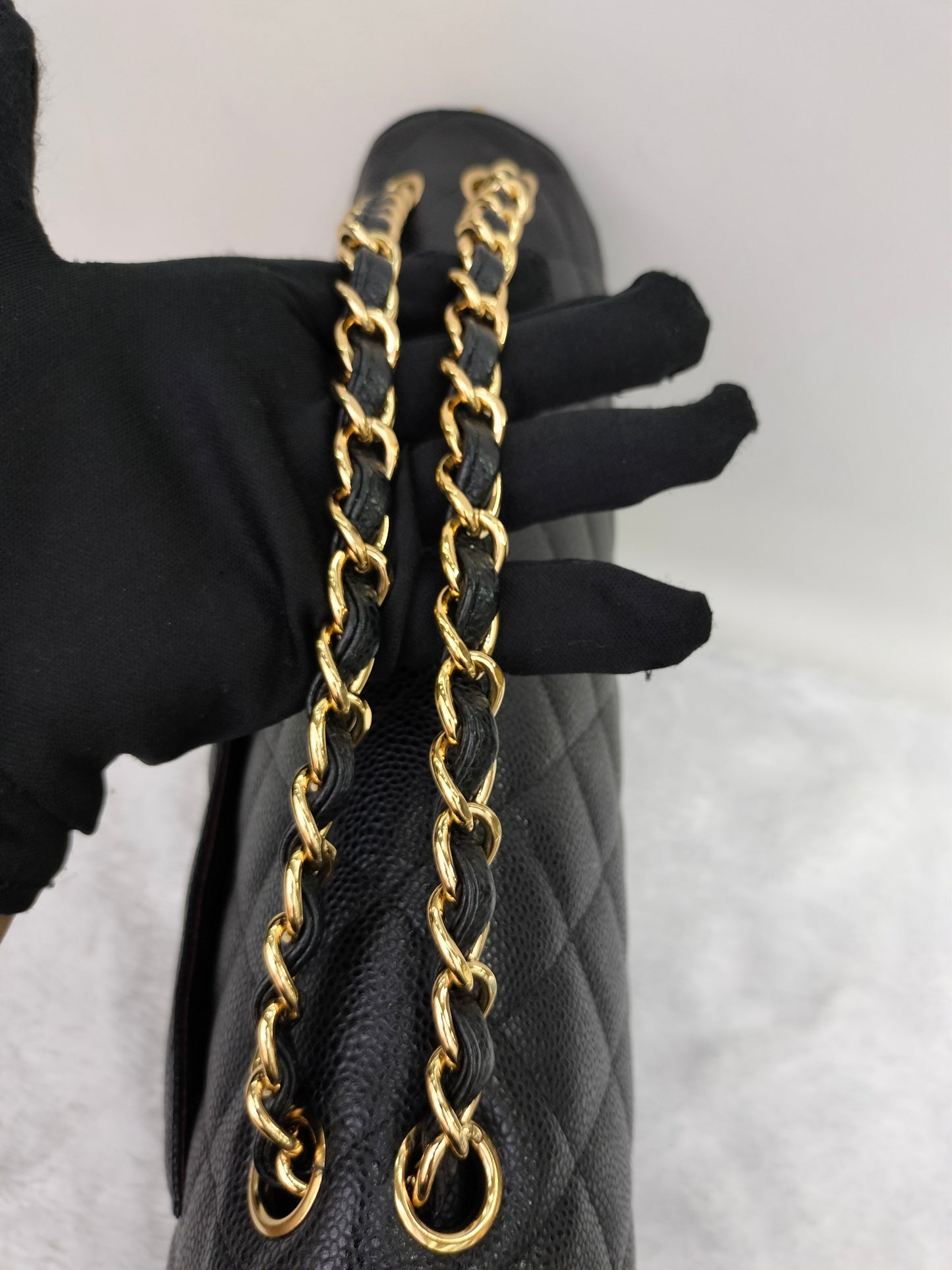 Chanel Maxi Caviar Black GHW DF #20