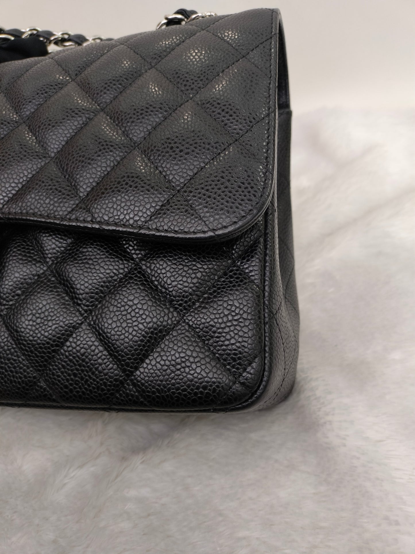 Chanel Jumbo Caviar Black SHW DF #18