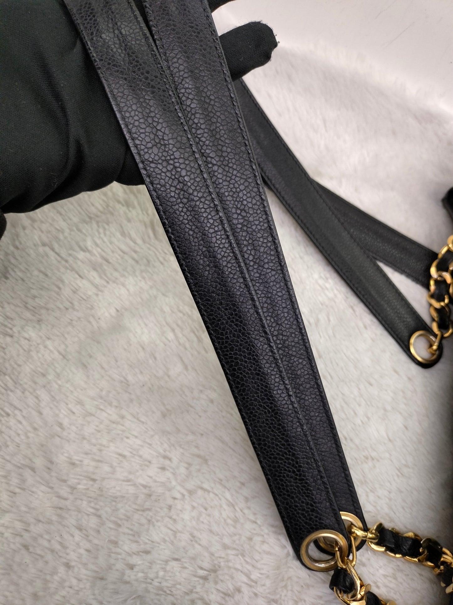 Chanel Timeless Tote Shoulder Caviar Calfskin Black GHW (broken holo)