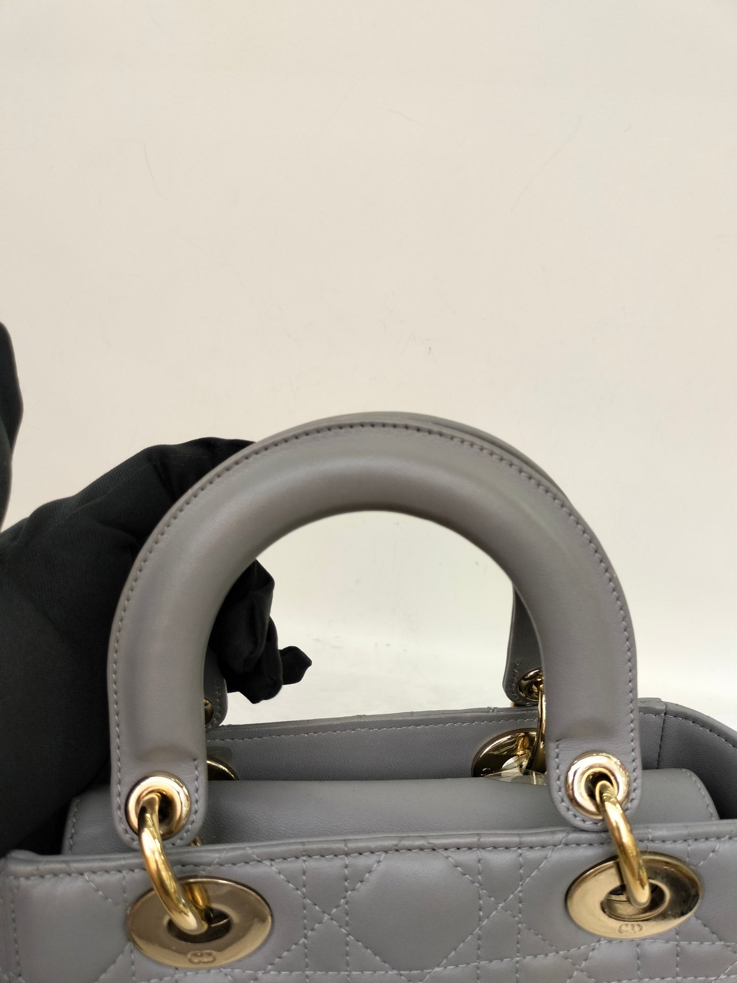 Lady Dior Small Lamb Grey GHW 2016