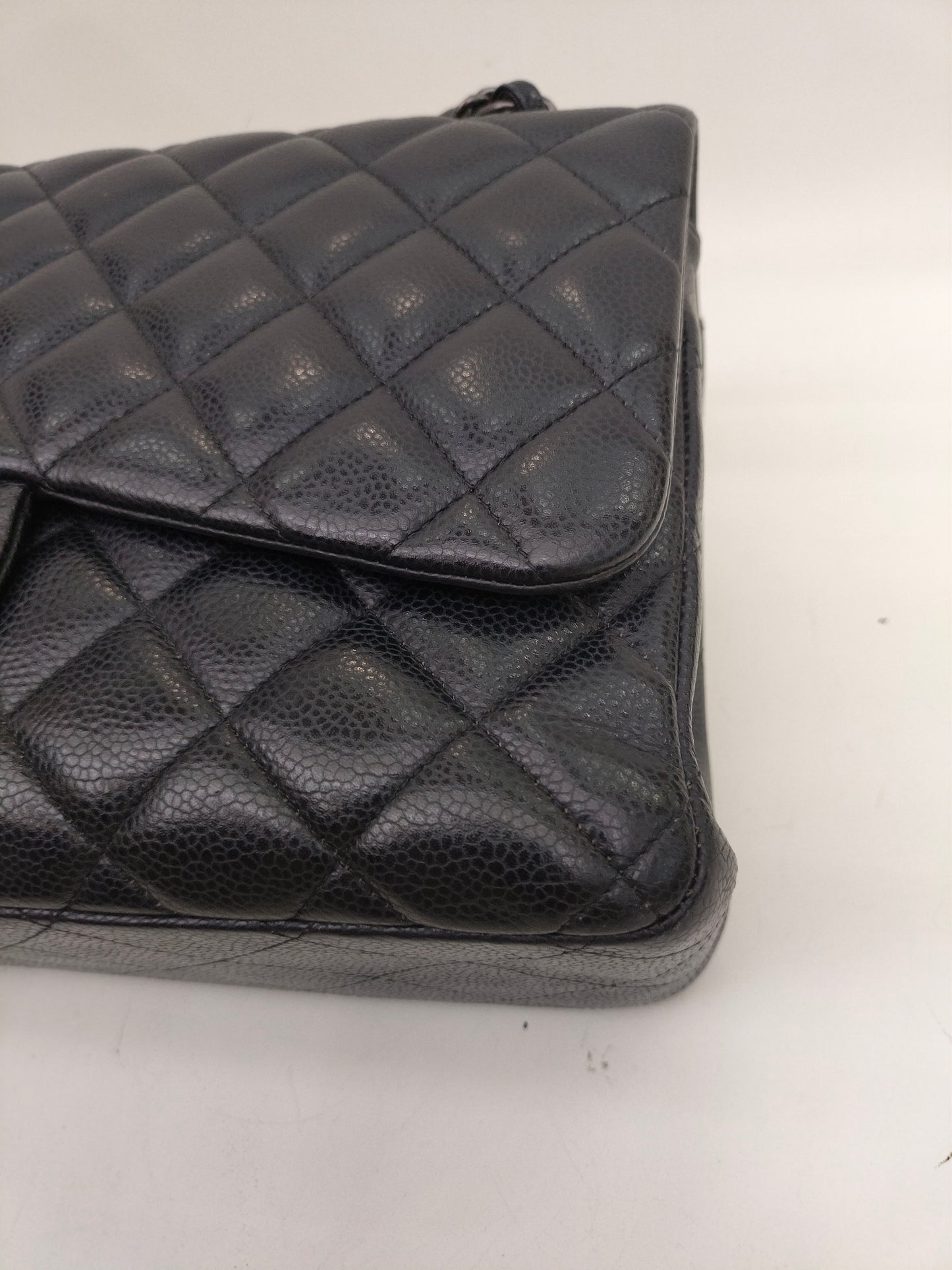 Chanel Jumbo Caviar Black RHW DF #21