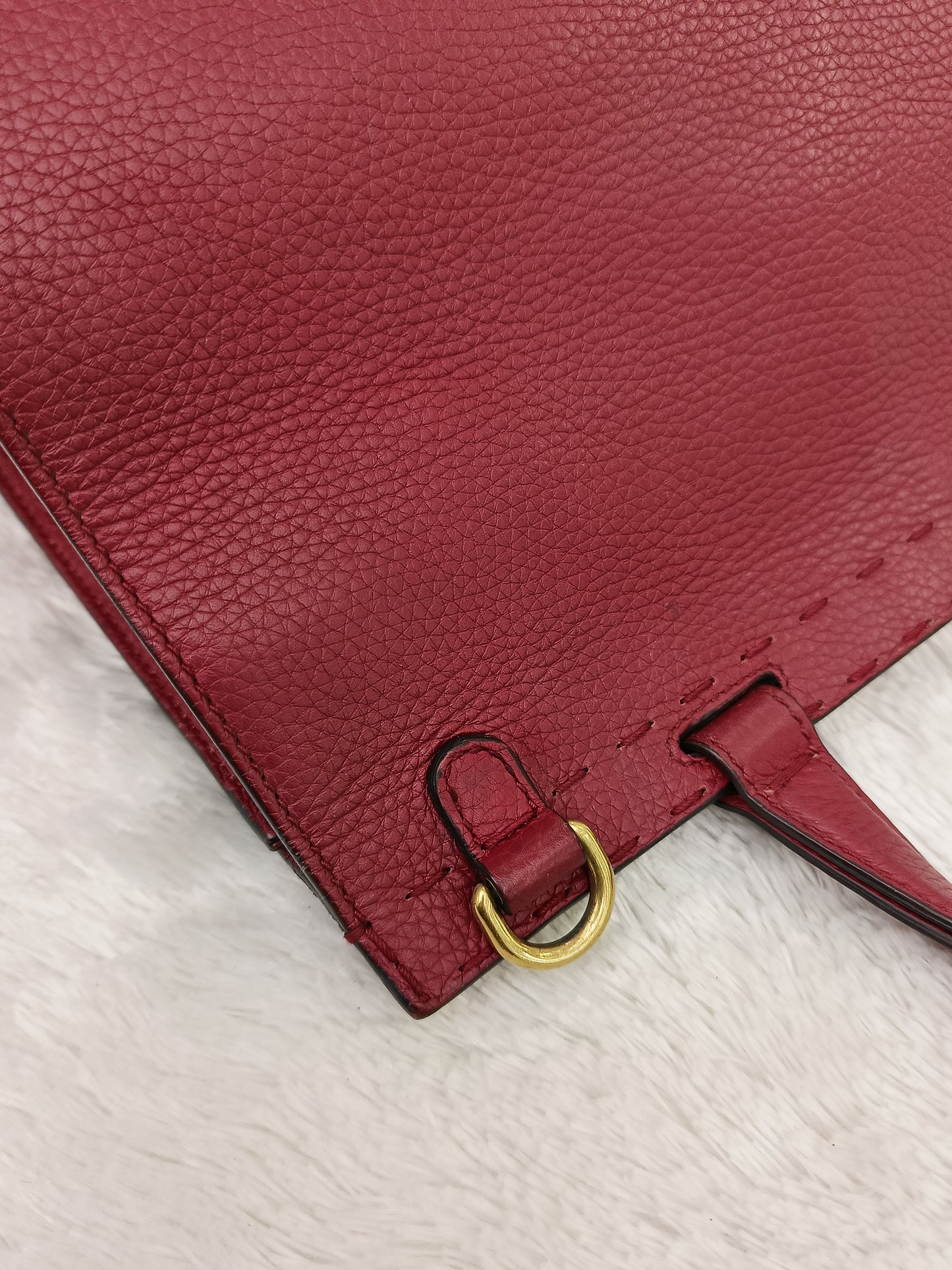 Gucci Top Handle Medium Marmont Grained Red GHW