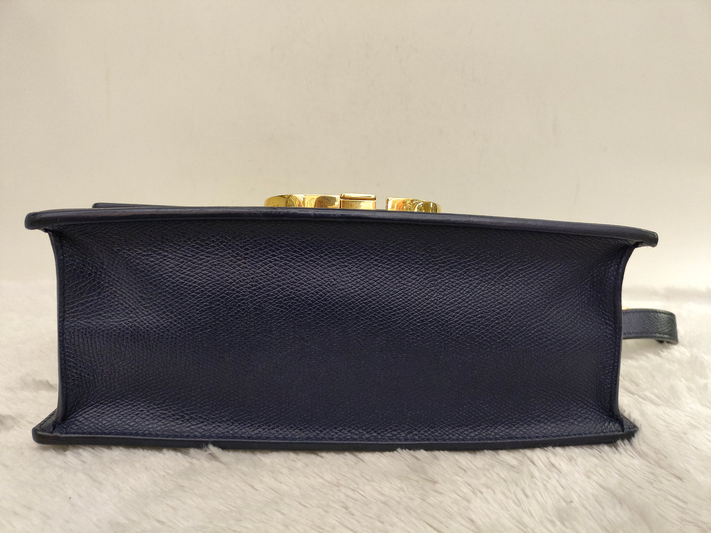Dior Montaigne East West Grained Navy Blue GHW 2019