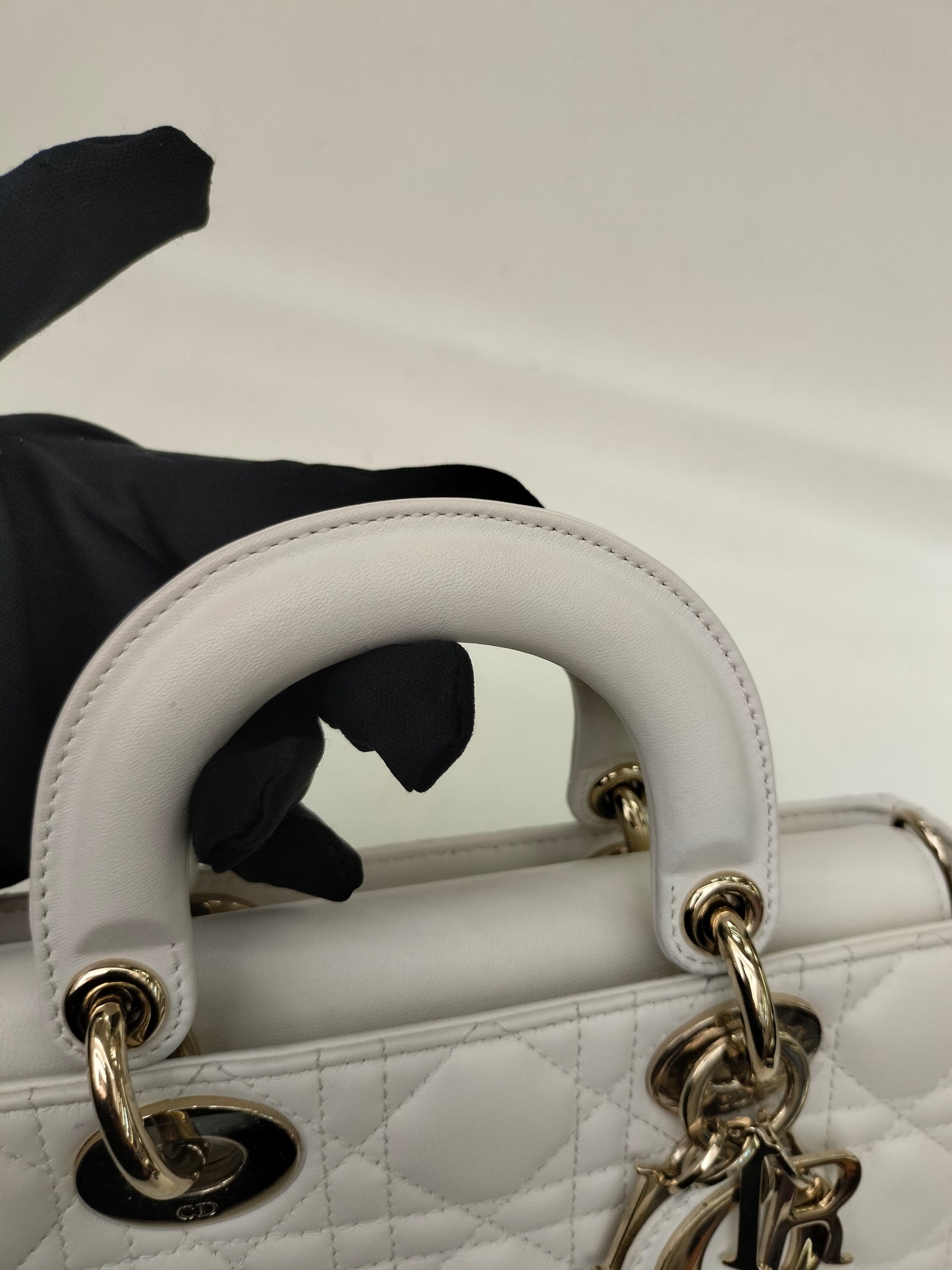 Dior D'Joy Small Lamb White GHW 2022