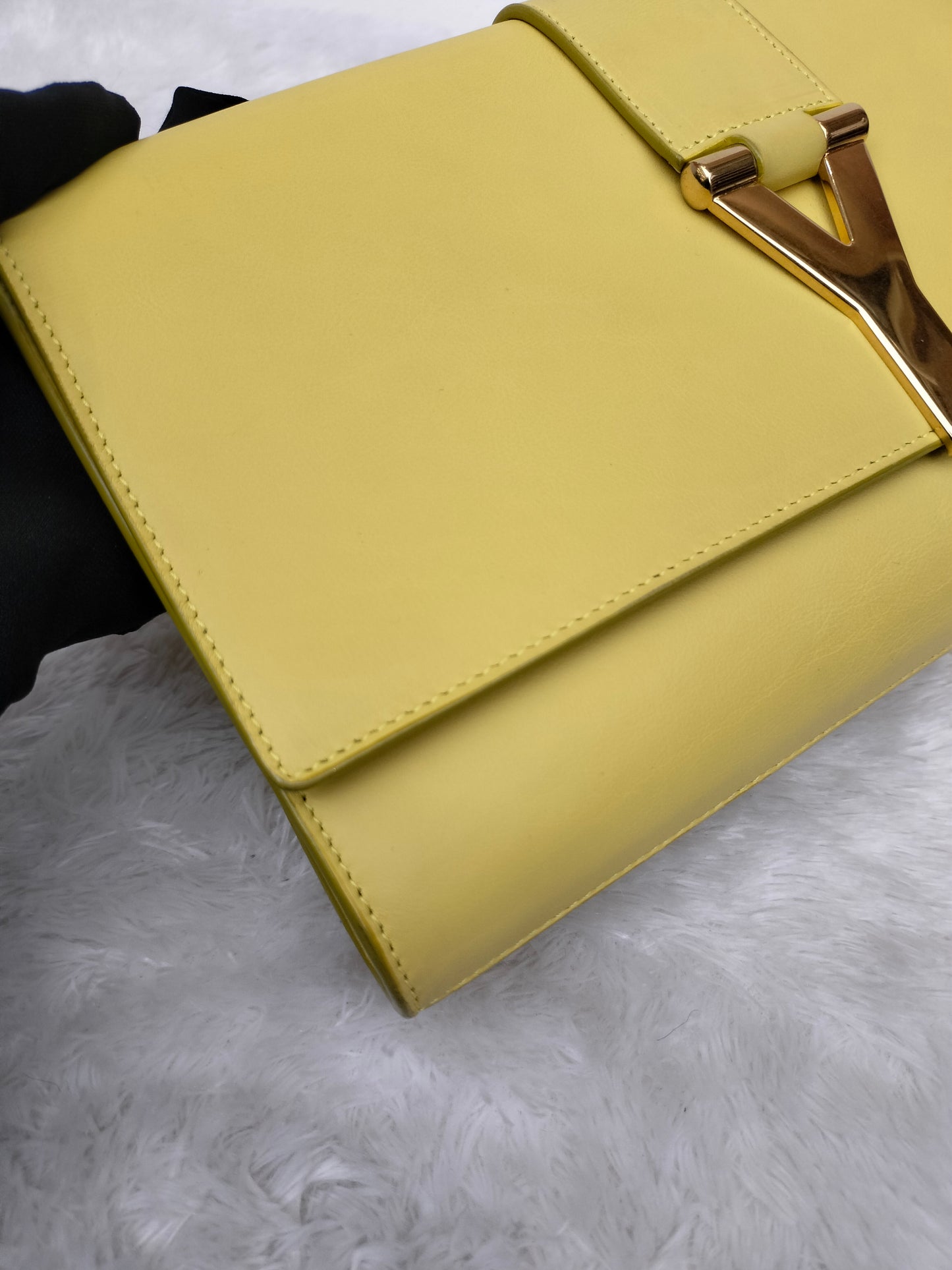 YsL Chyc Ligne Clutch Yellow GHW 2013