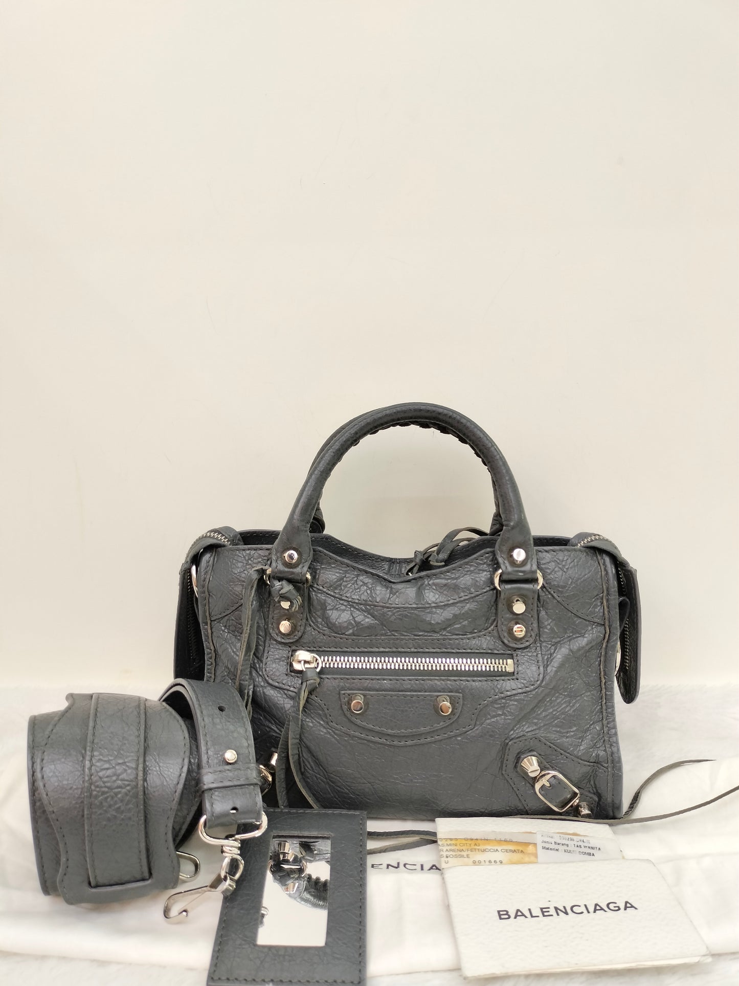 Balenciaga Mini City Gris SHW